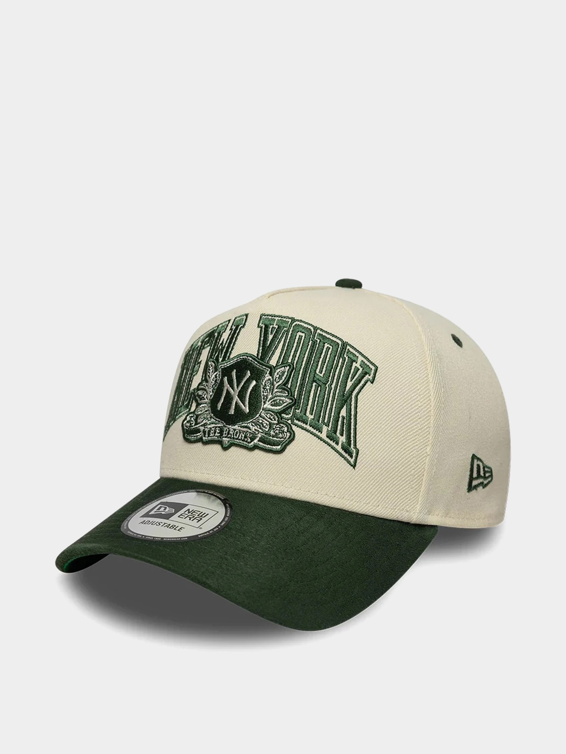 Czapka z daszkiem New Era Wordmark Suede Eframe New York Yankees (light cream/green)