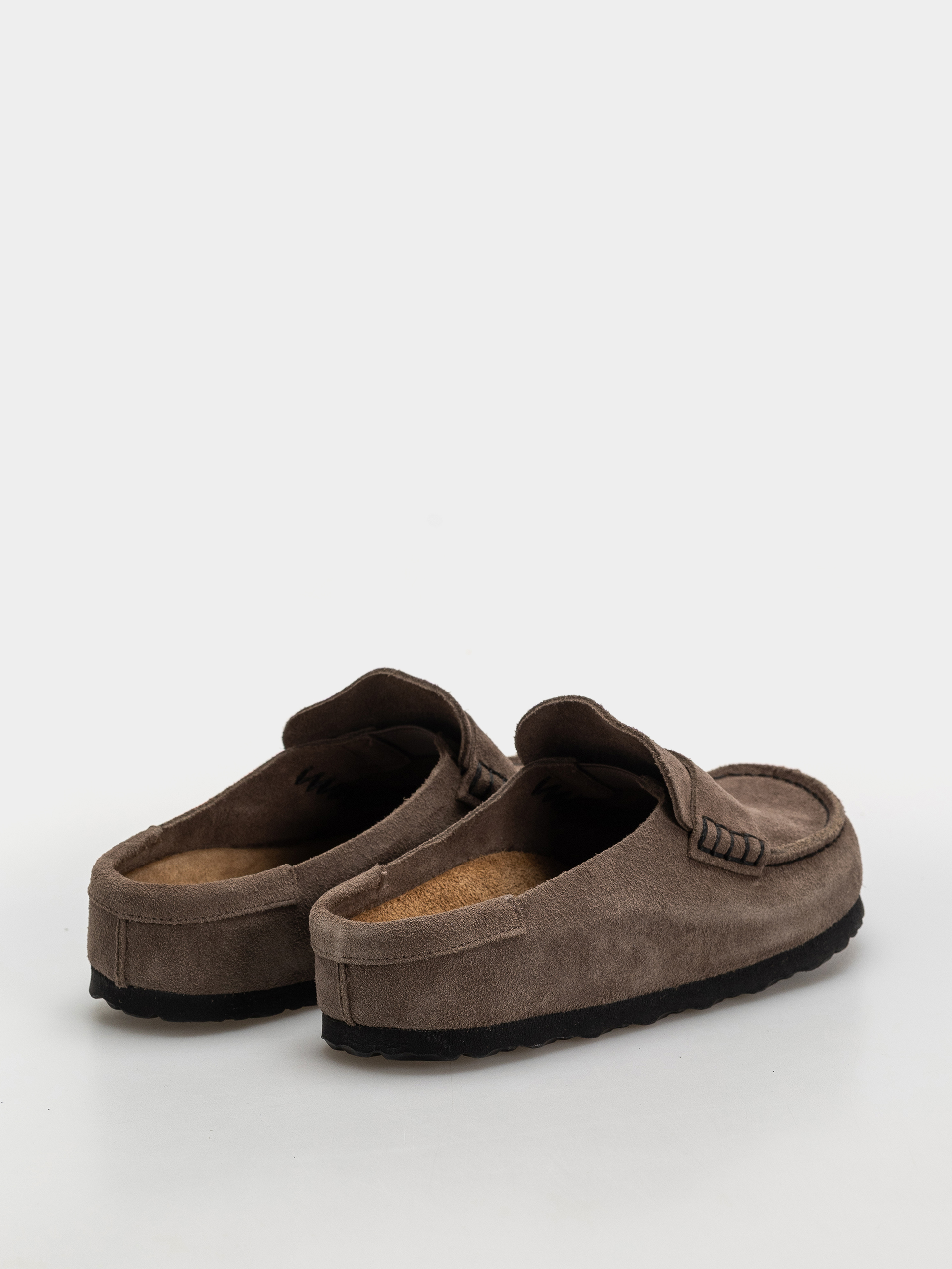Klapki Birkenstock Naples Wrapped Suede Leather Narrow (concrete gray)