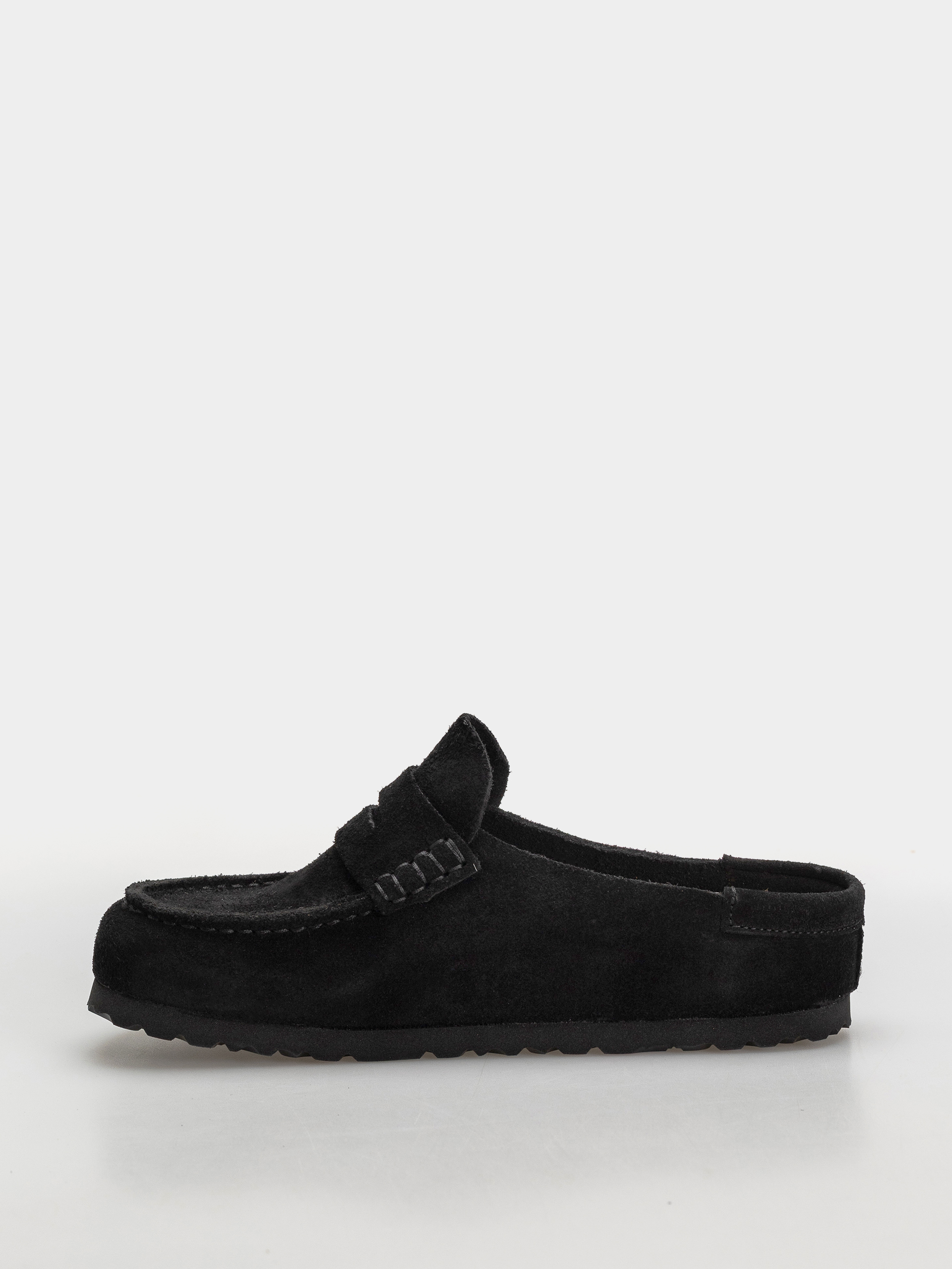 Klapki Birkenstock Naples Wrapped Suede Leather Narrow (black)