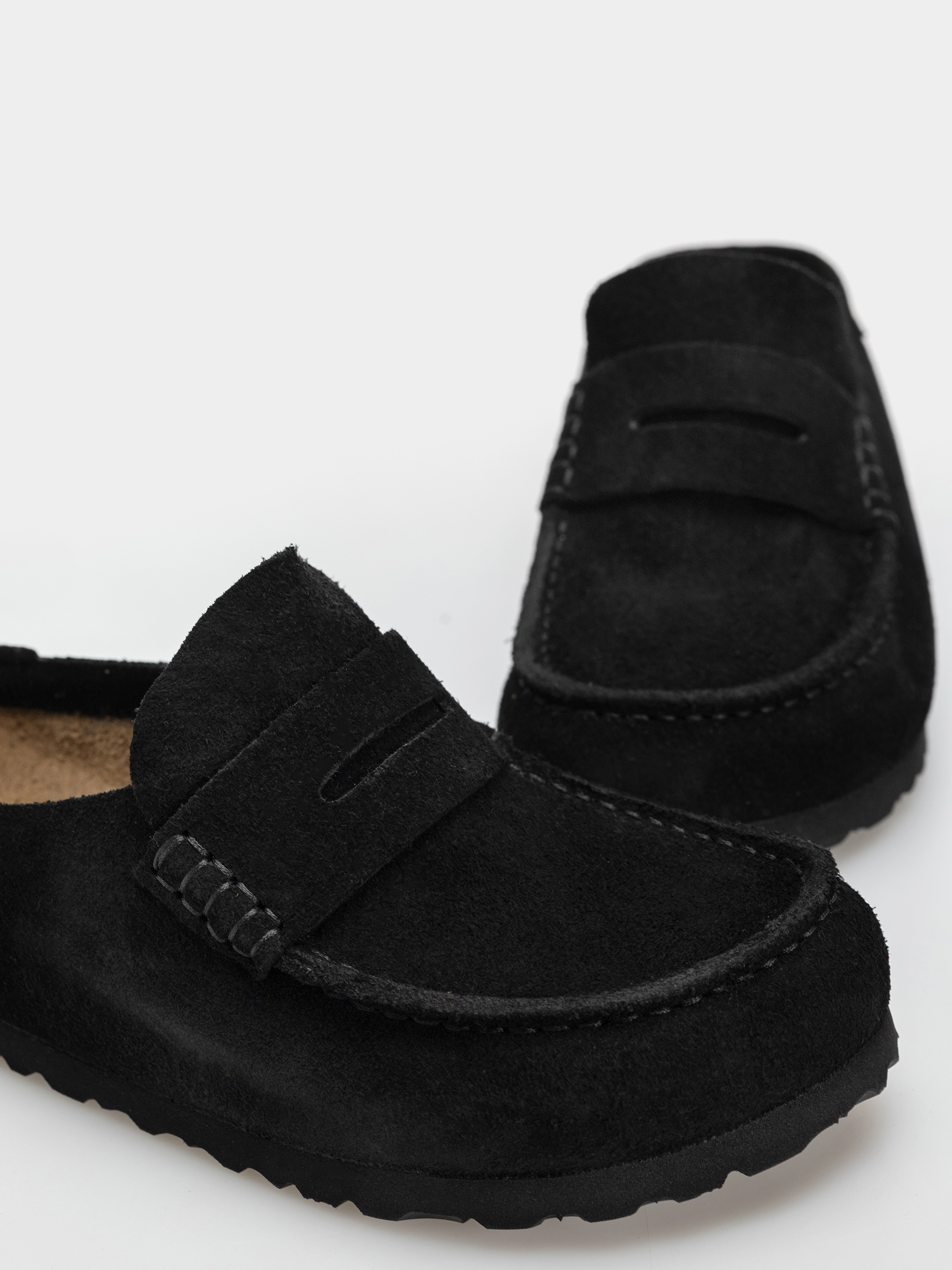 Klapki Birkenstock Naples Wrapped Suede Leather Narrow (black)