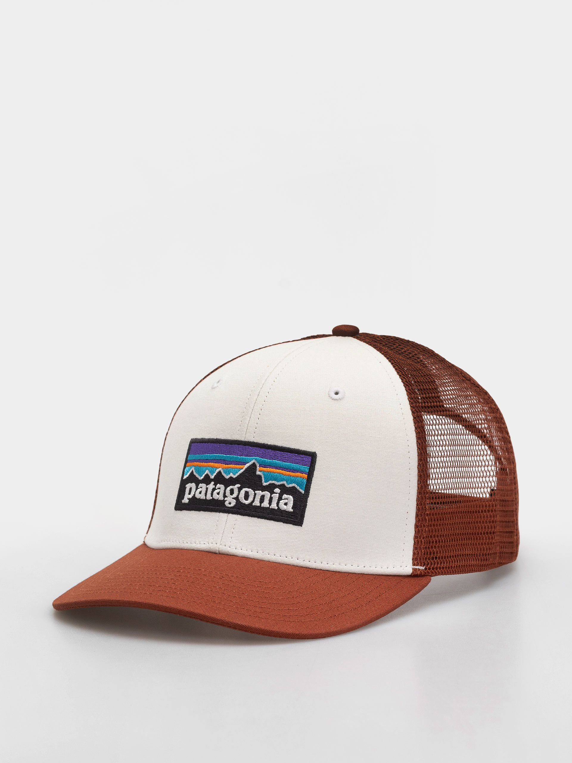 Czapka z daszkiem Patagonia P 6 Logo Trucker (white w/rusty red)