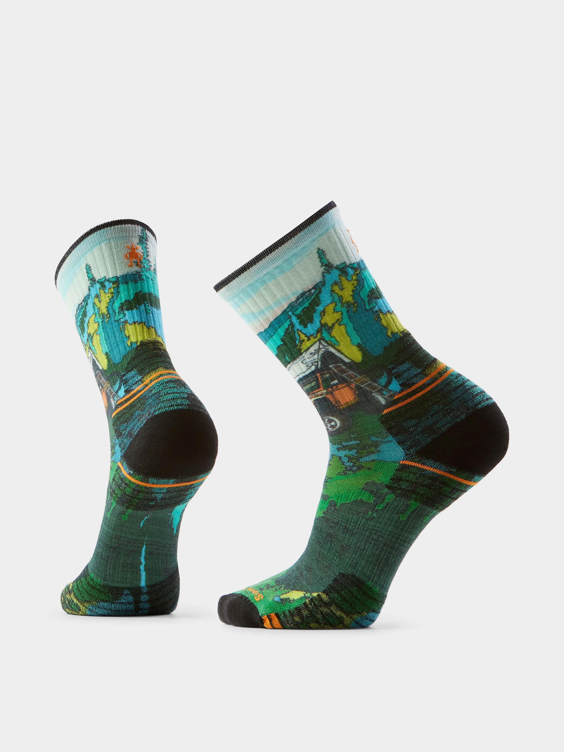 Skarpetki Smartwool Hike Targeted Cushion Trail Trekker Print (winter moss)