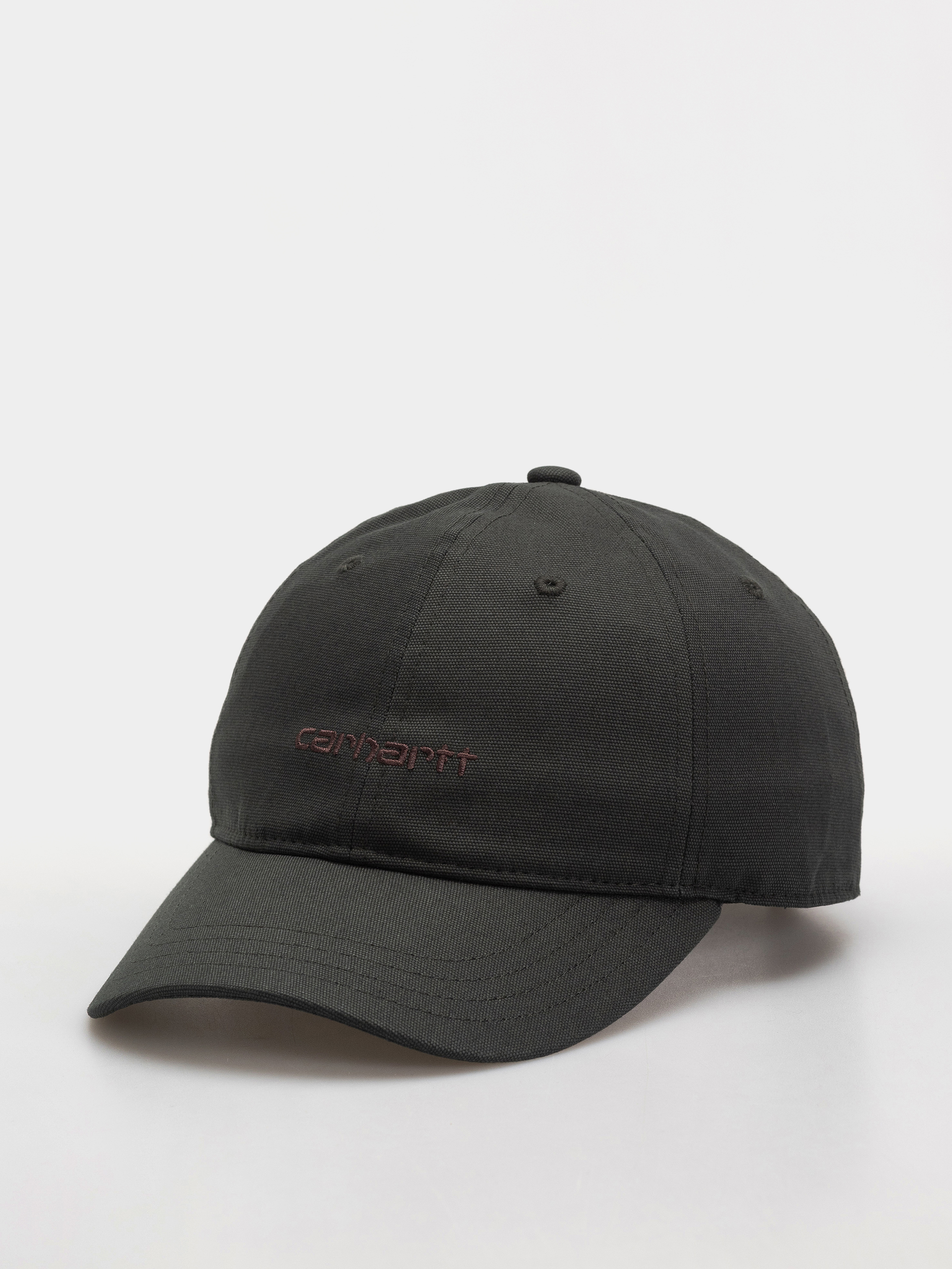 Czapka z daszkiem Carhartt WIP Canvas Script (dark scarab/palisander)