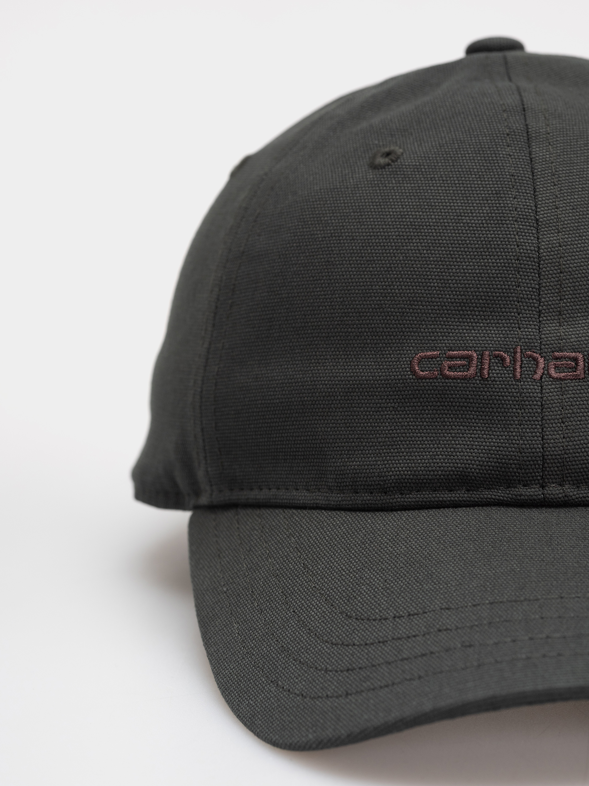 Czapka z daszkiem Carhartt WIP Canvas Script (dark scarab/palisander)