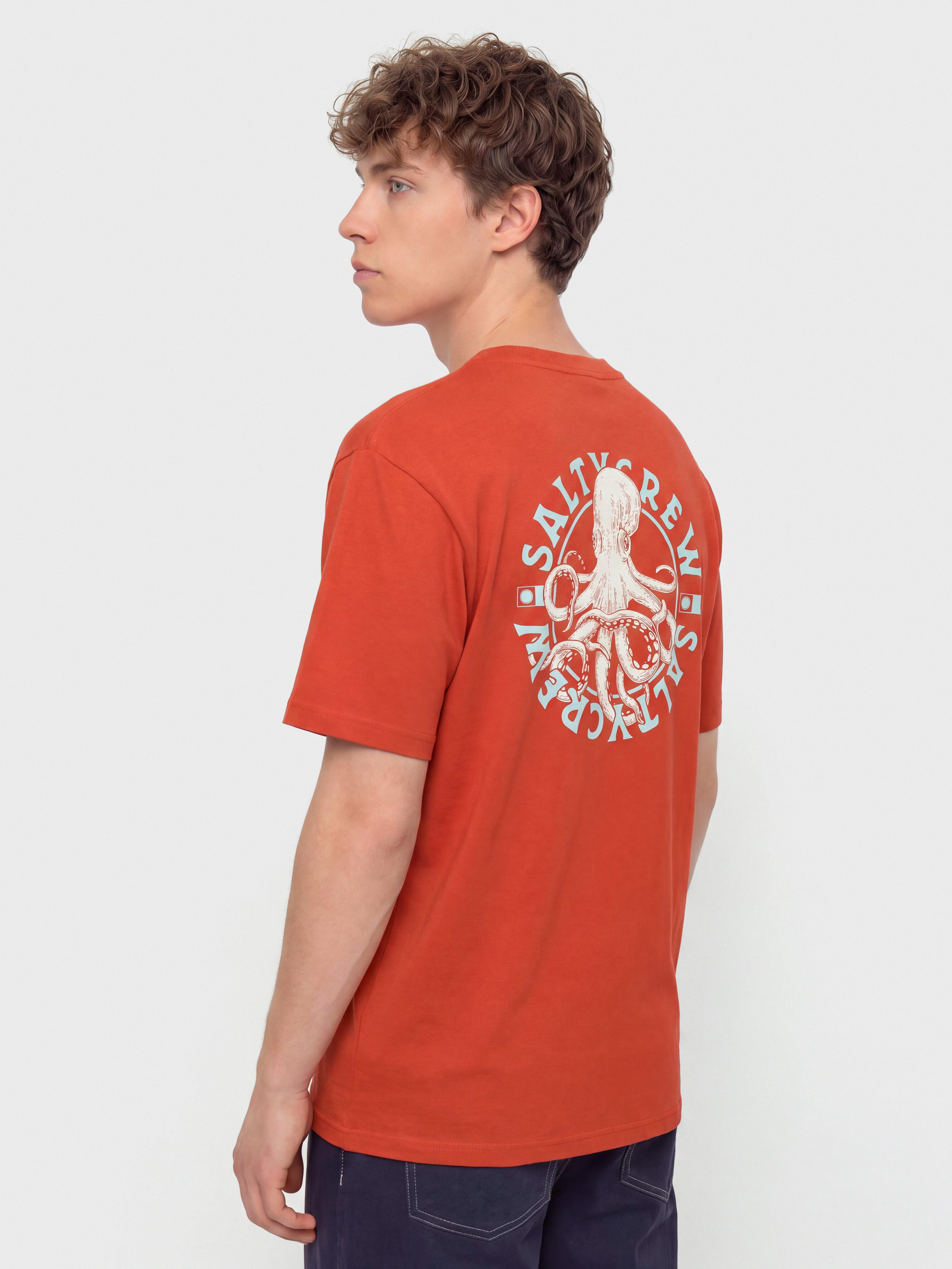 T-shirt Salty Crew Tentacles (washed red)