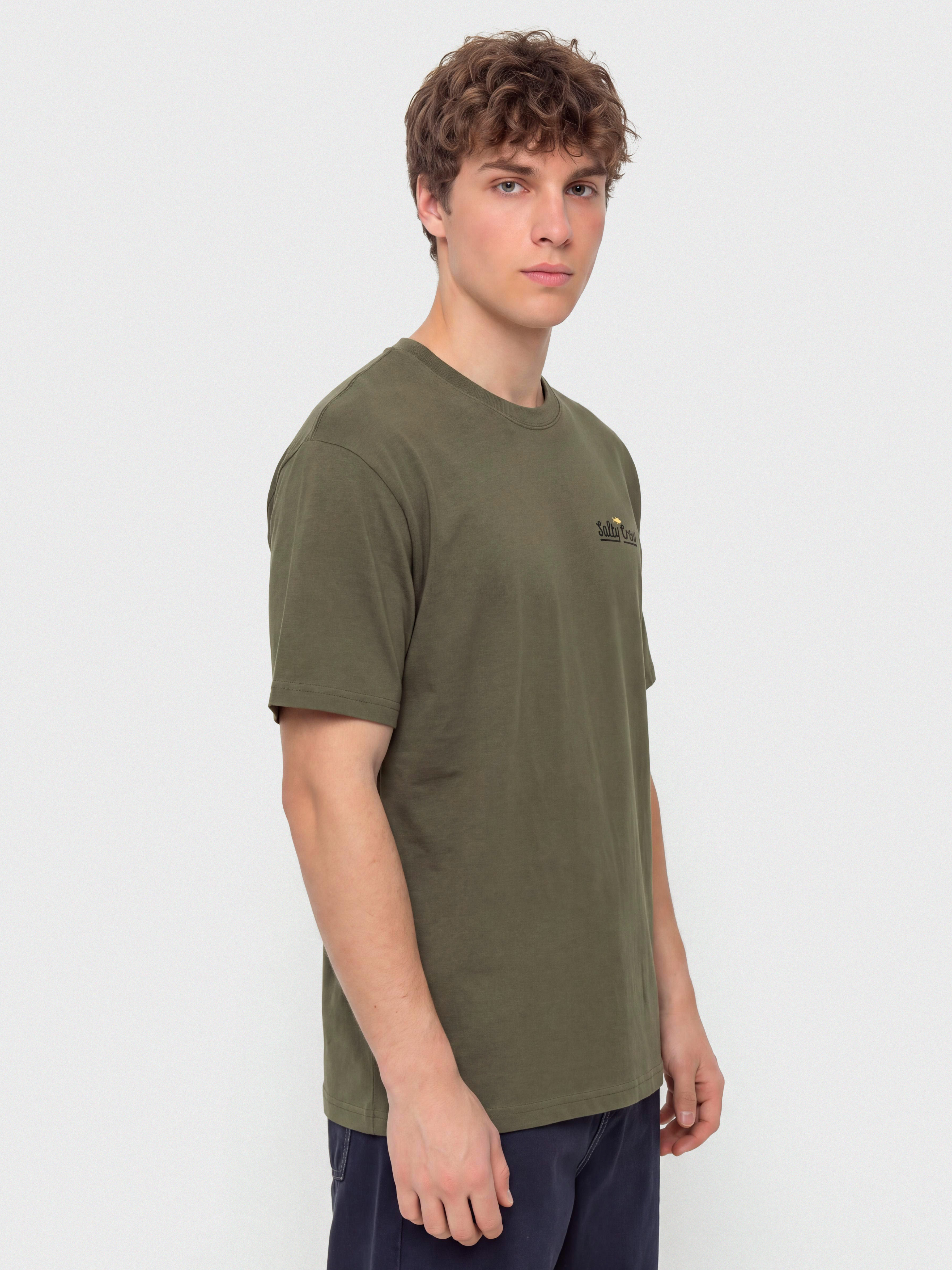 T-shirt Salty Crew Border Fill Classic (dusty olive)
