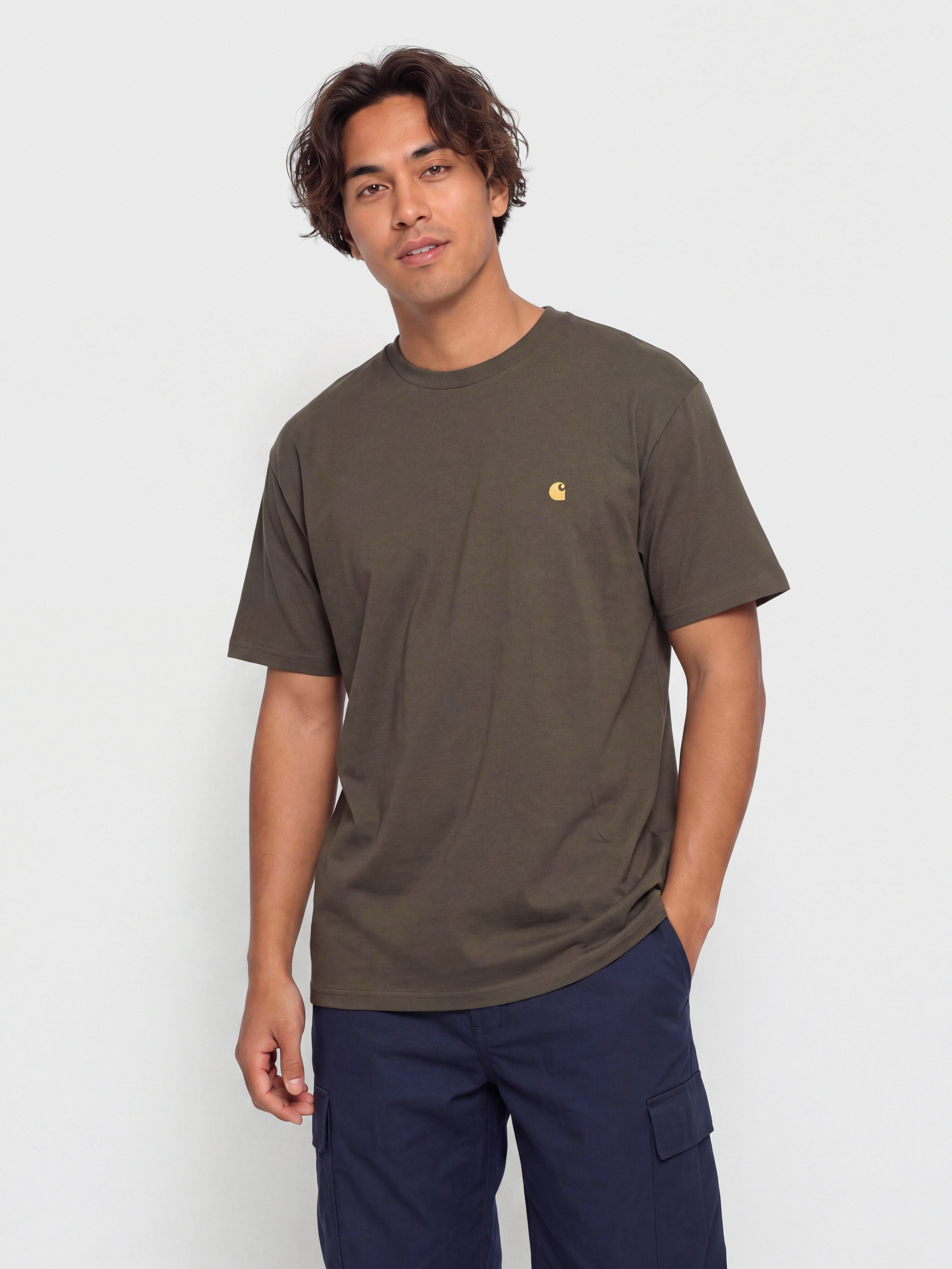 T-shirt Carhartt WIP Chase (shungite/gold)