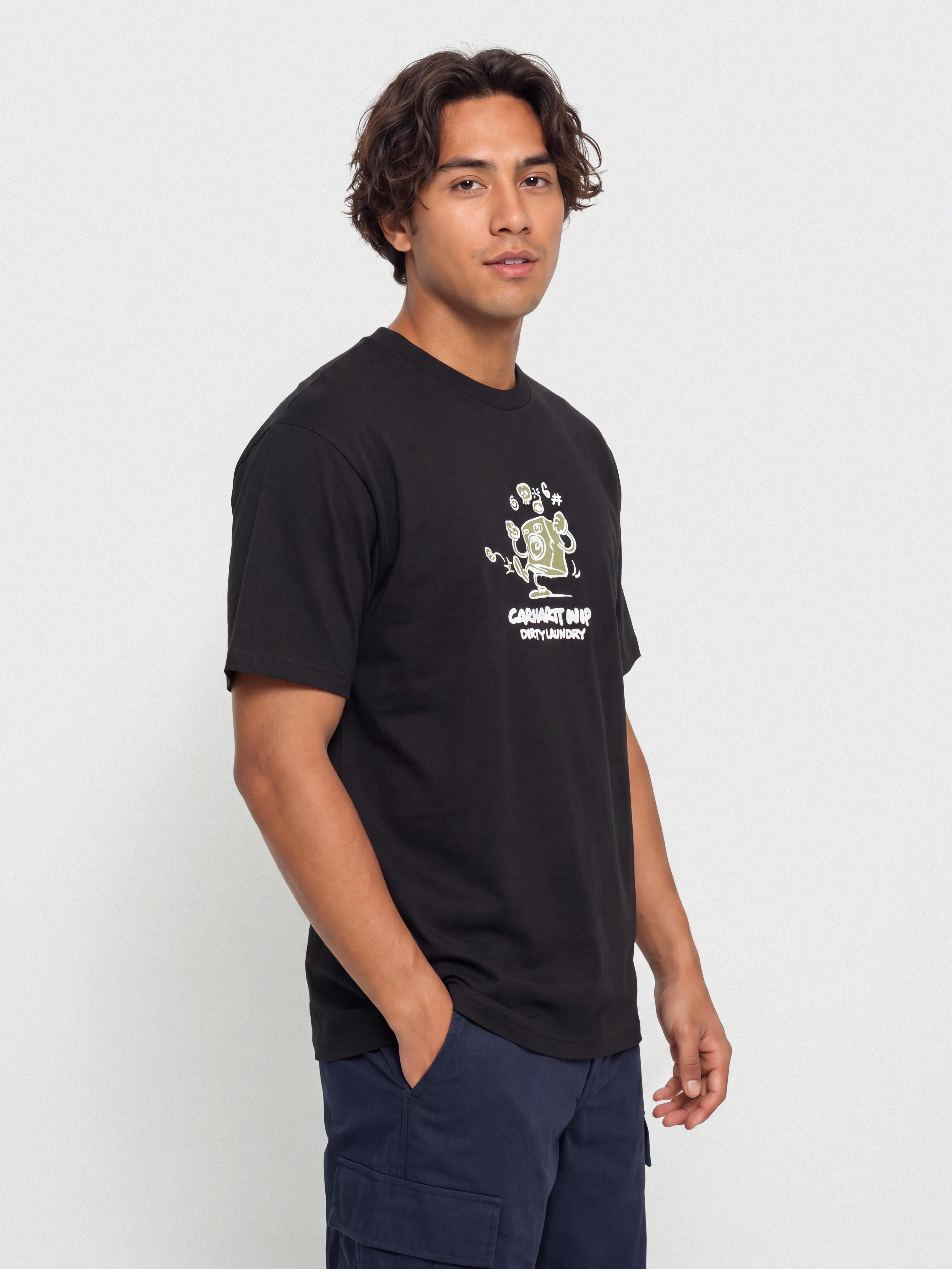 T-shirt Carhartt WIP Dirty Laundry (black)
