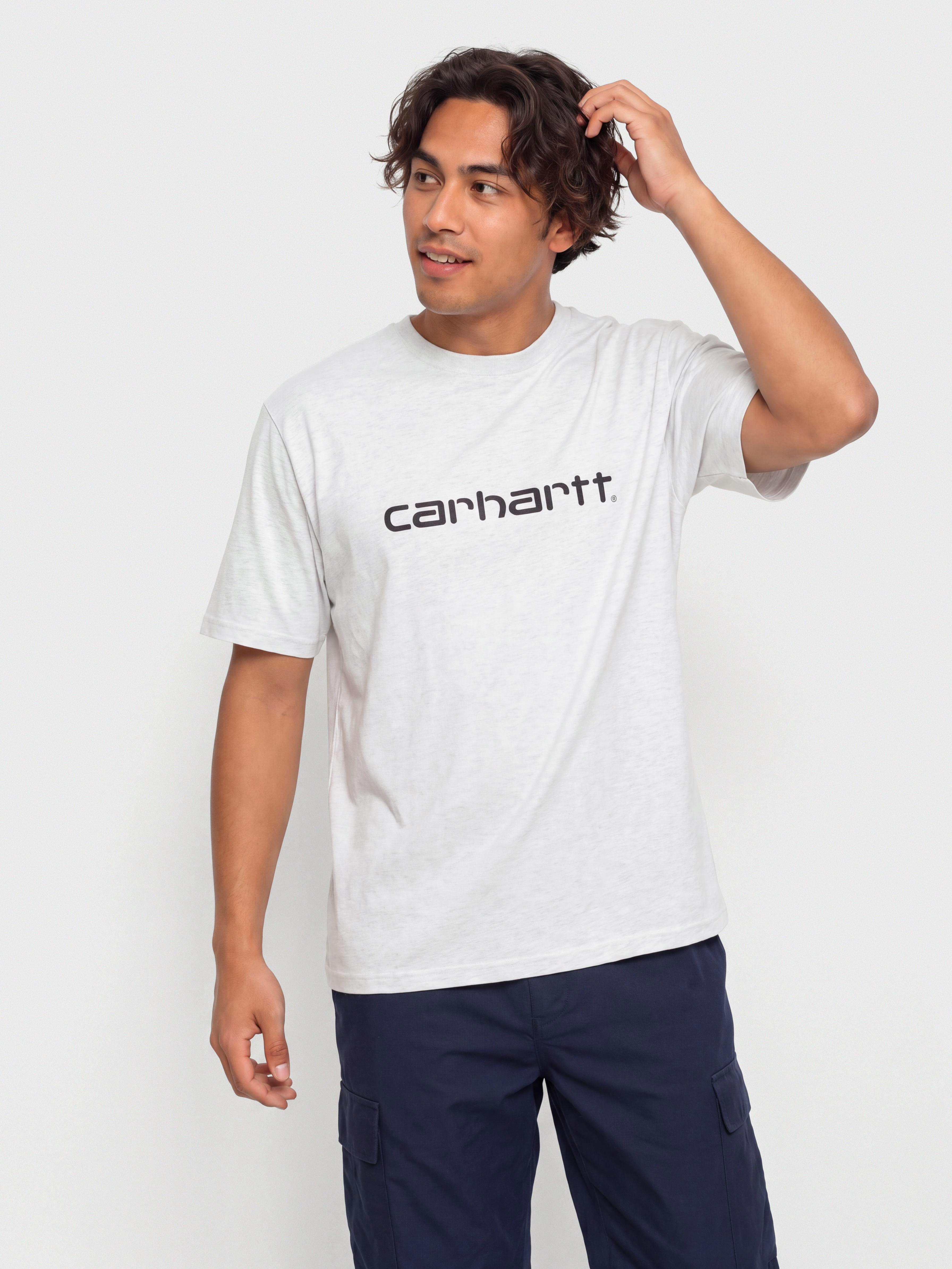 T-shirt Carhartt WIP Script (ash heather/graphite)