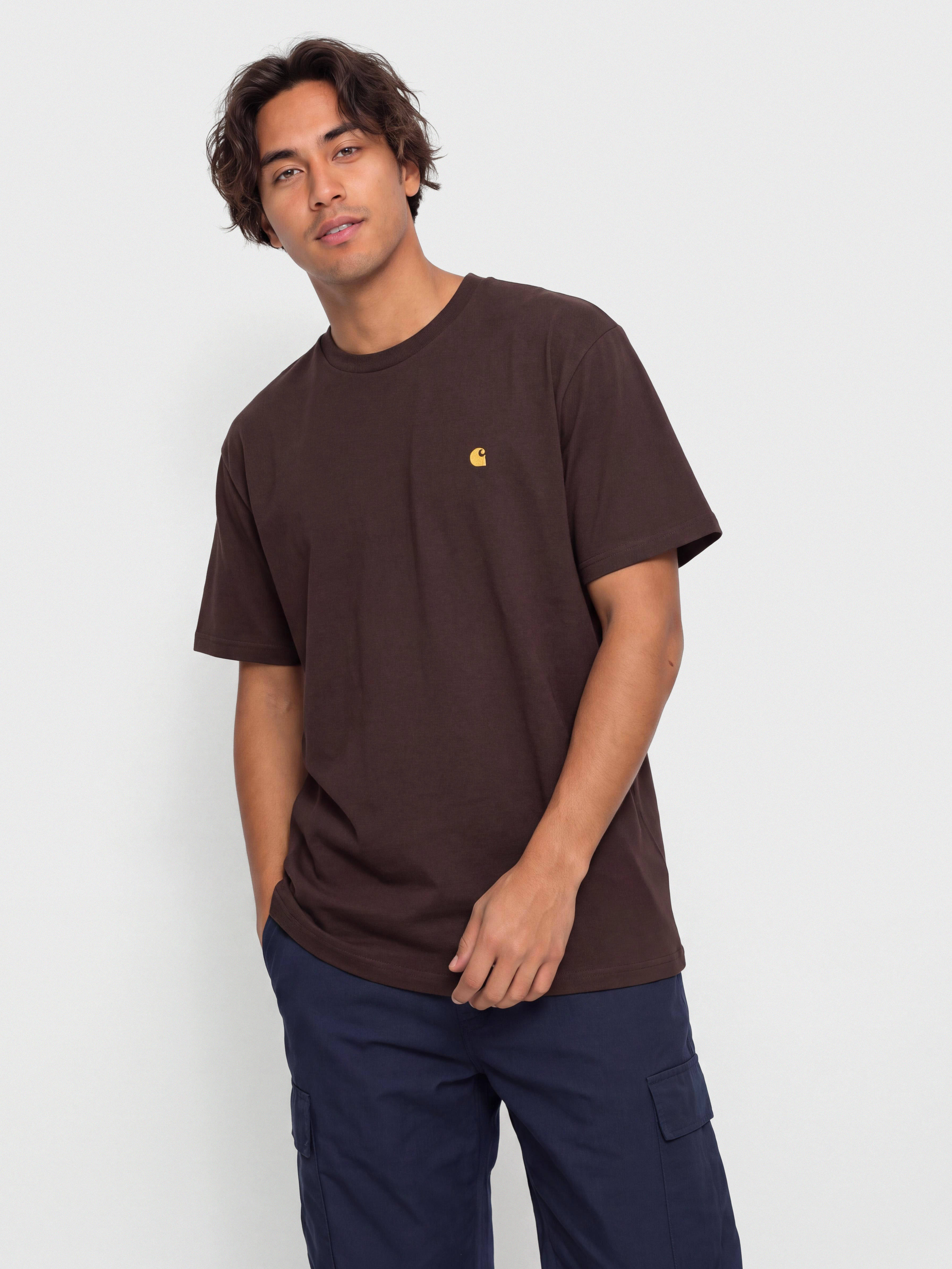 T-shirt Carhartt WIP Chase (palisander/gold)