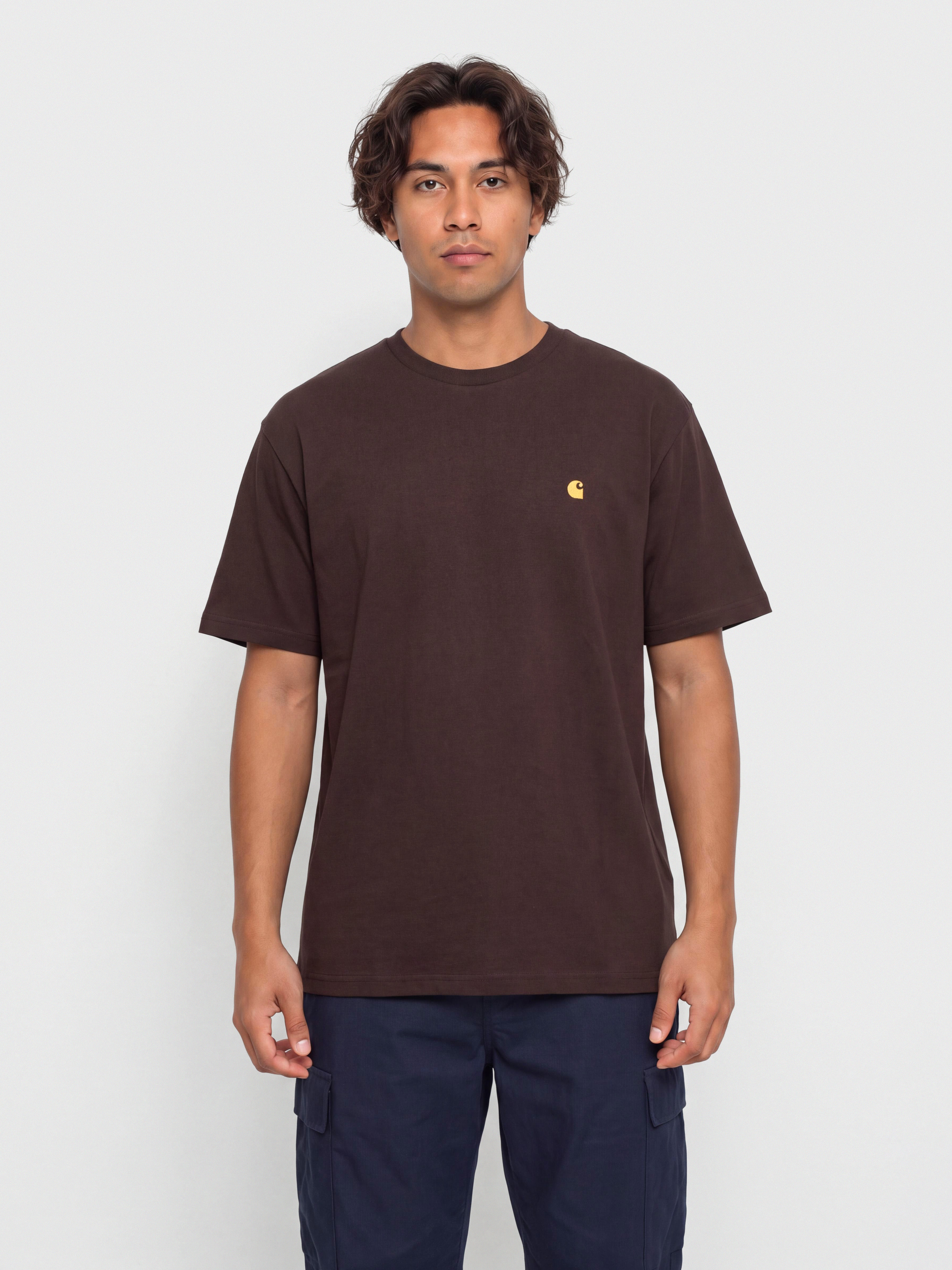 T-shirt Carhartt WIP Chase (palisander/gold)