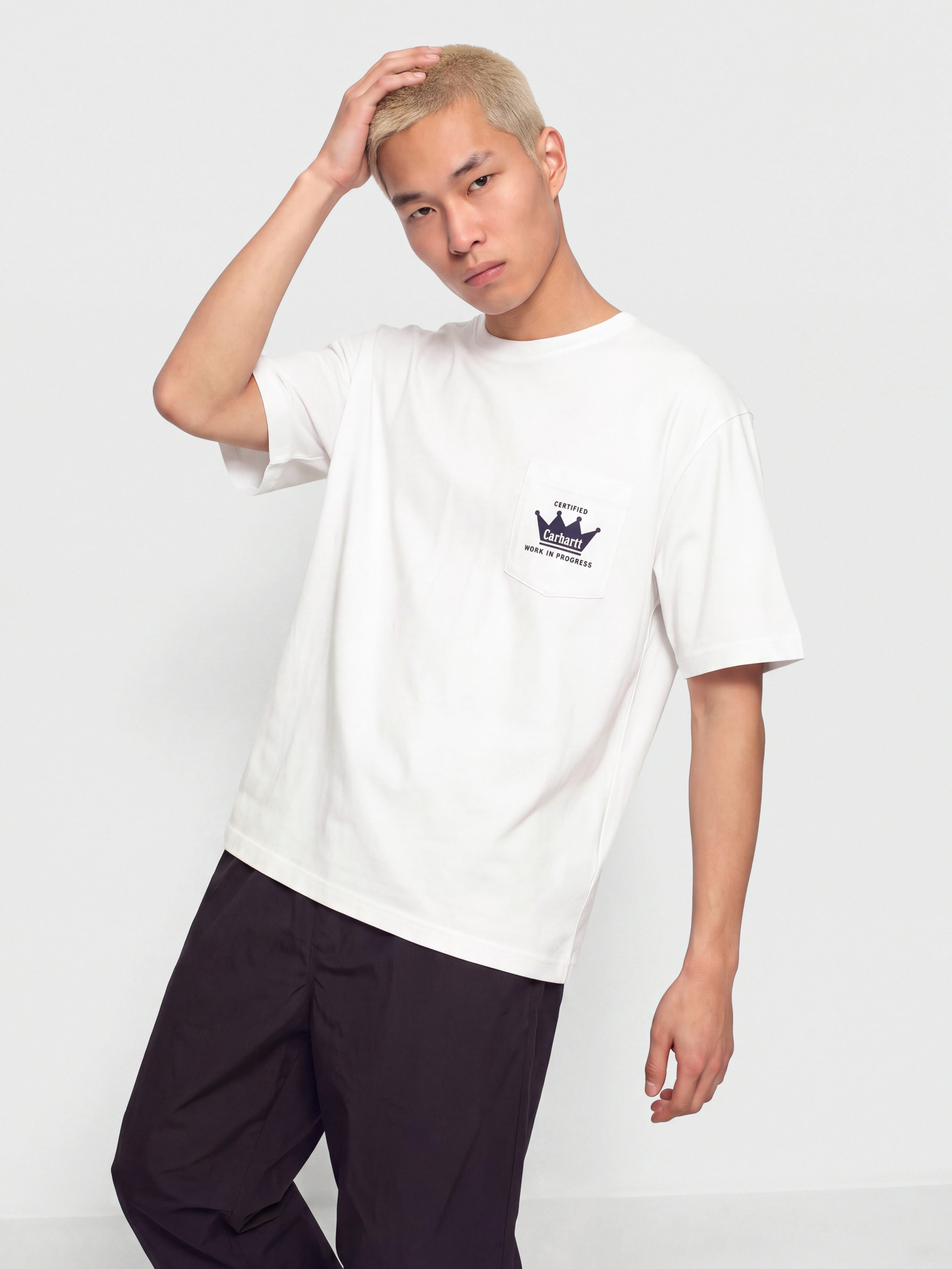 T-shirt Carhartt WIP Crown Pocket (white)