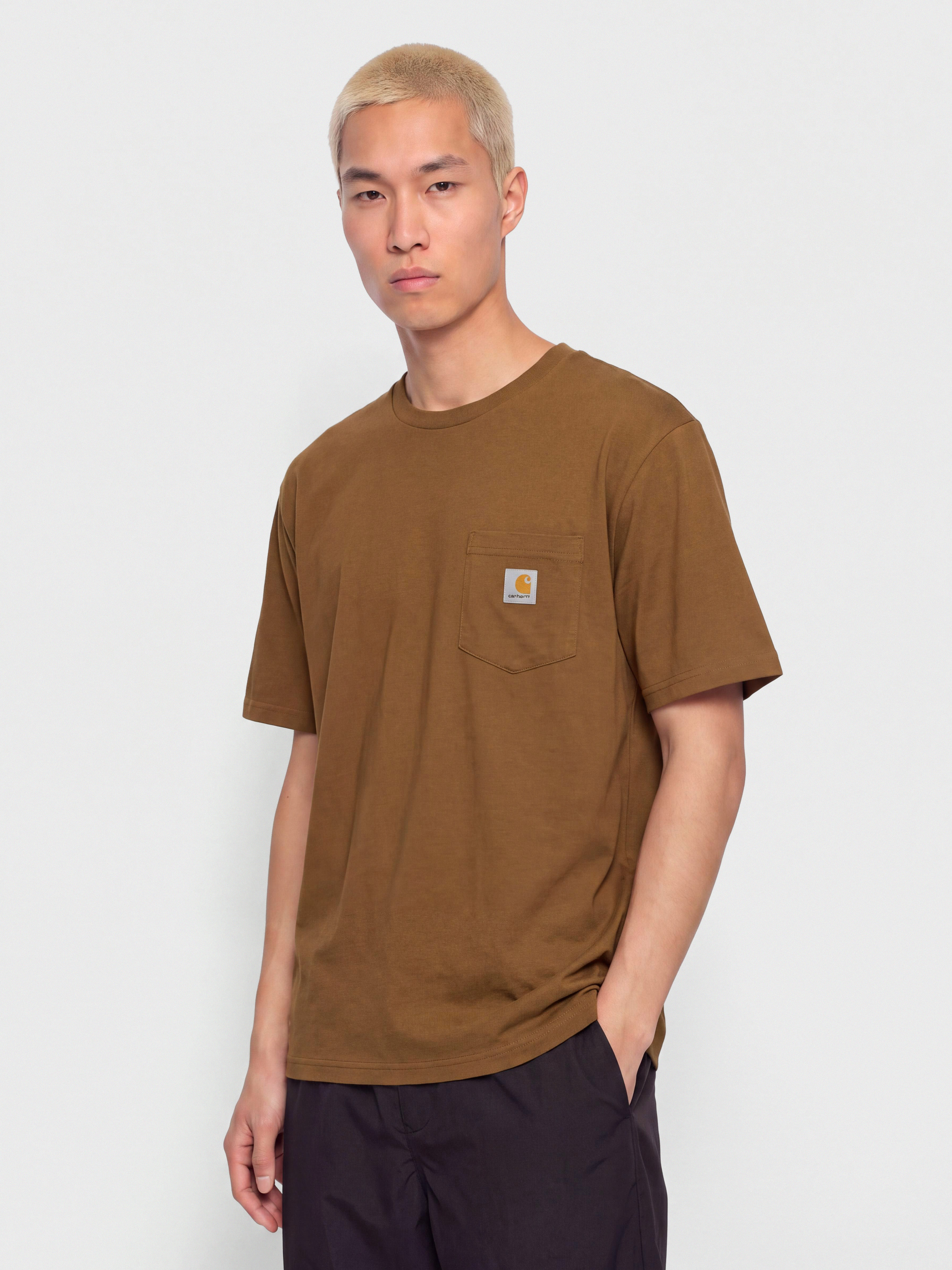 T-shirt Carhartt WIP Pocket (wip h brown)