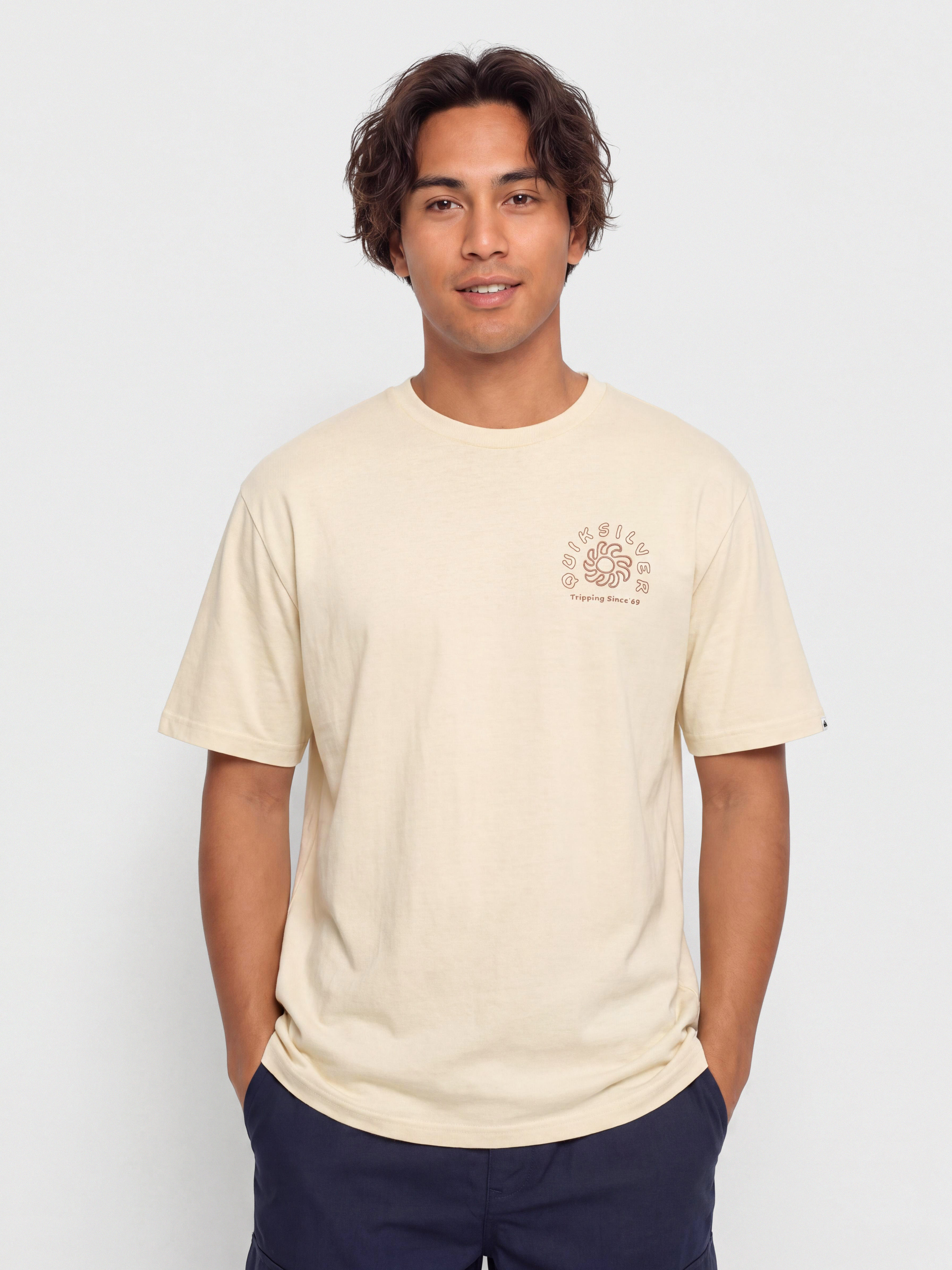 T-shirt Quiksilver Curve Palm (bone white)