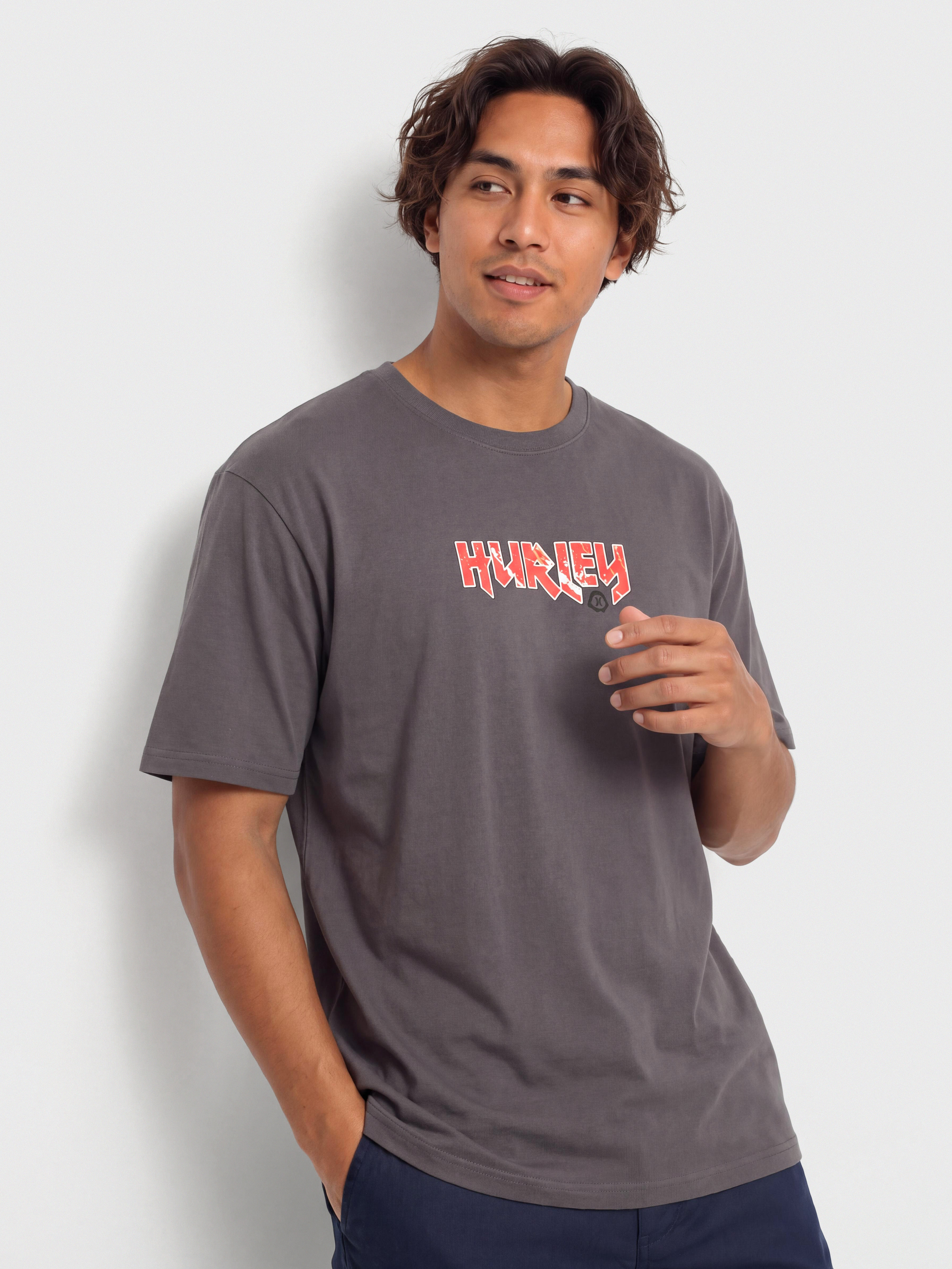 T-shirt Hurley Wave Addiction (dark stone grey)