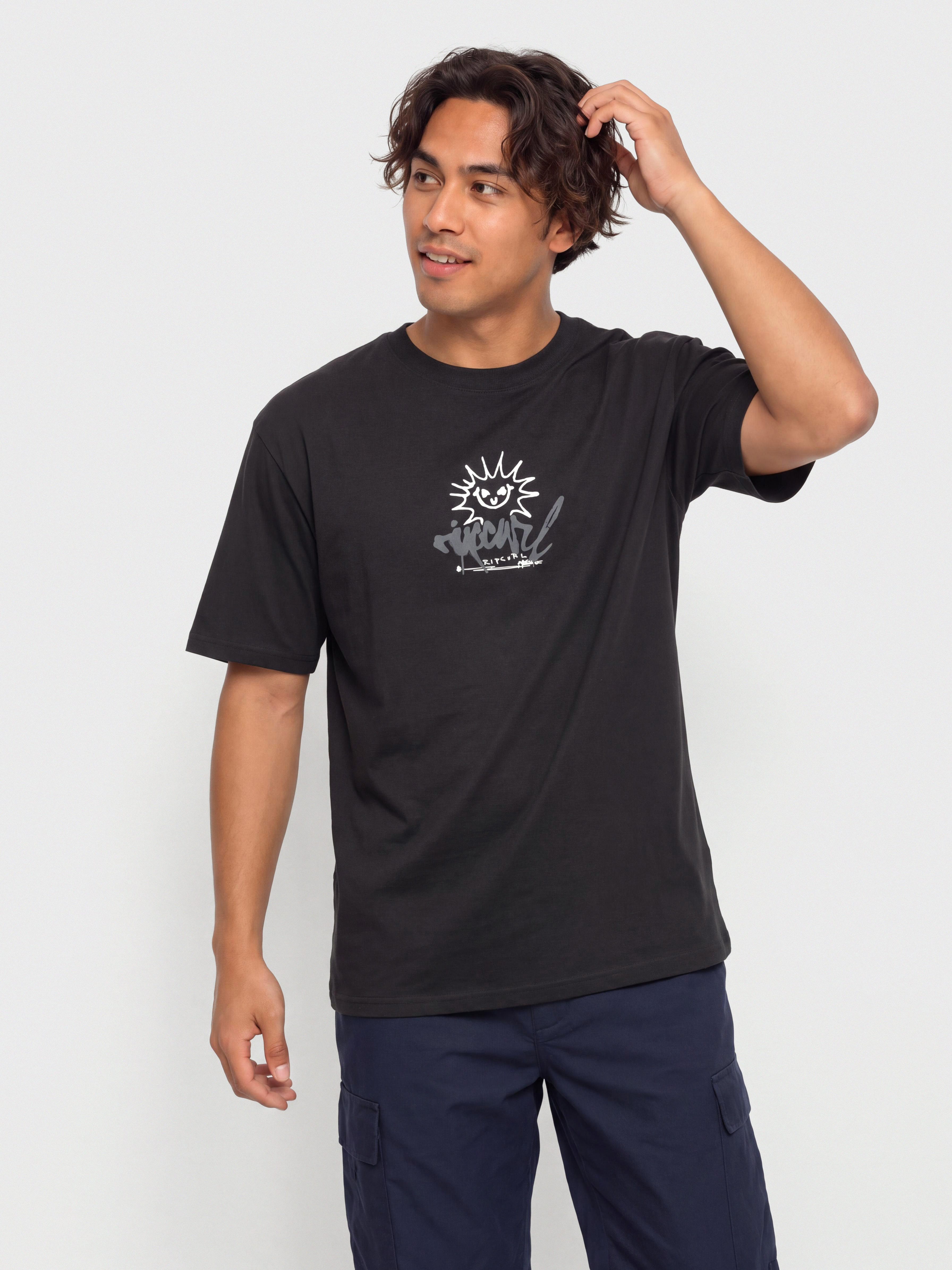 T-shirt Rip Curl Inner Visions Rotten Sun (washed black)