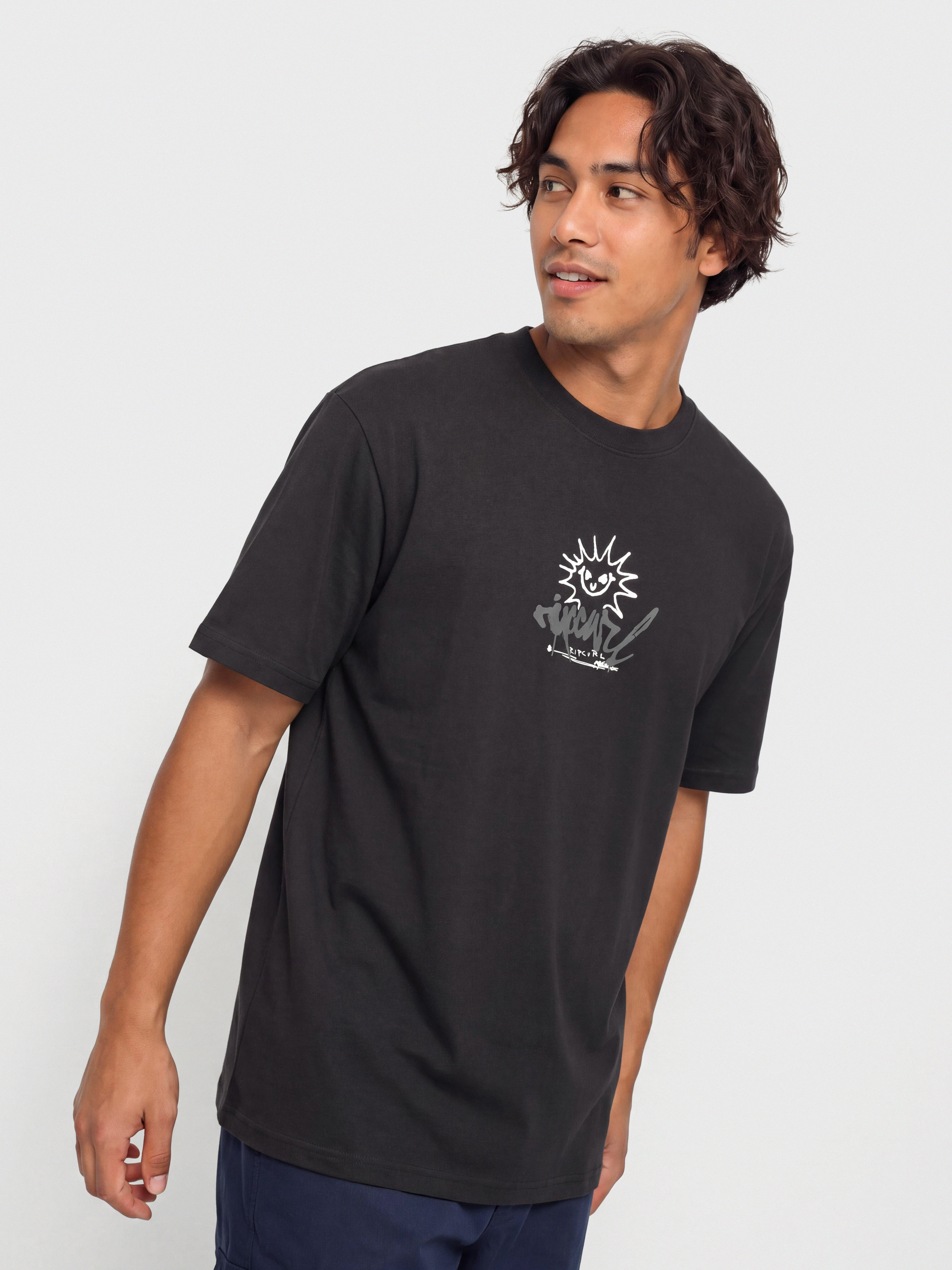 T-shirt Rip Curl Inner Visions Rotten Sun (washed black)