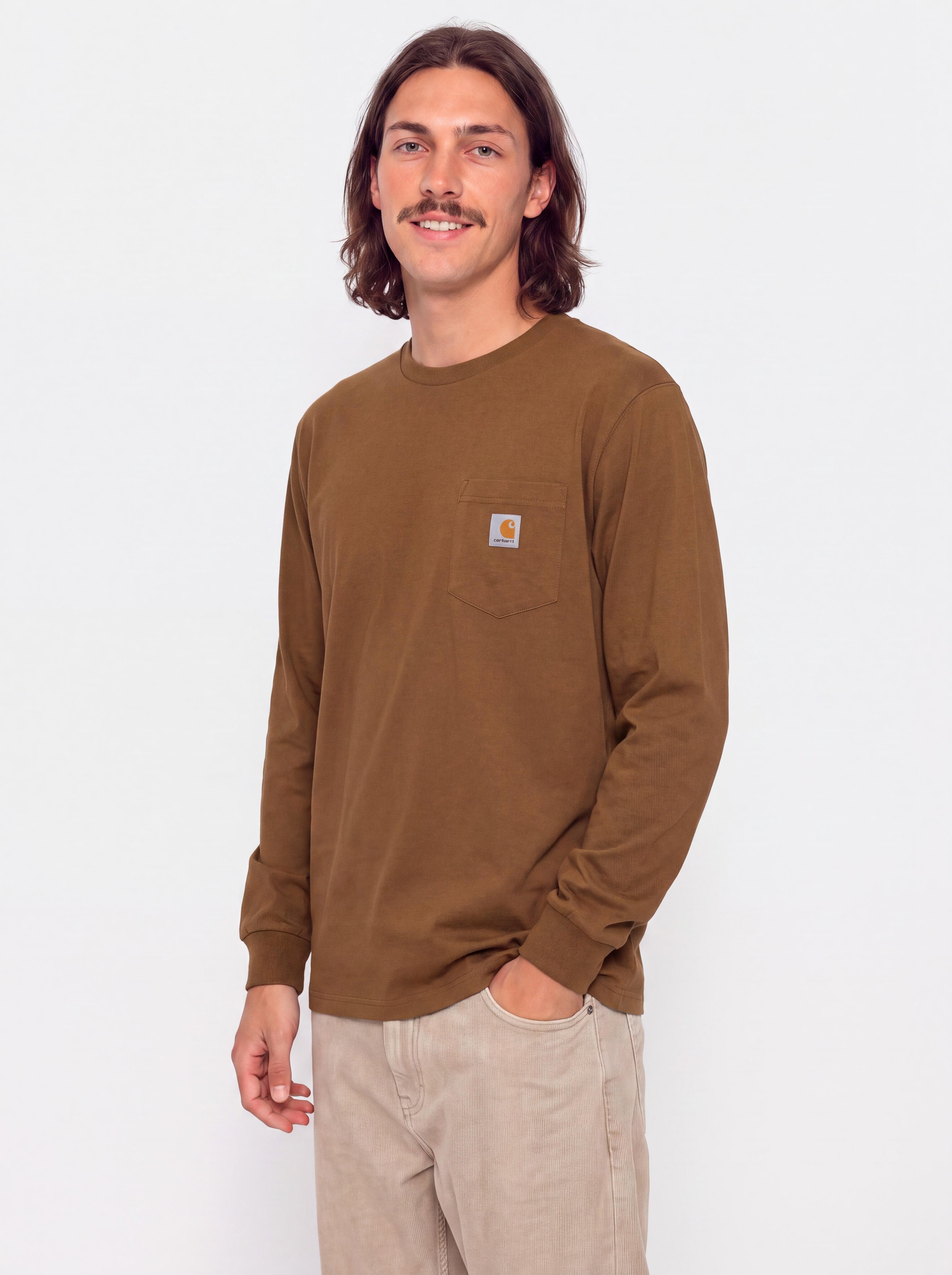 Longsleeve Carhartt WIP Pocket (wip h brown)