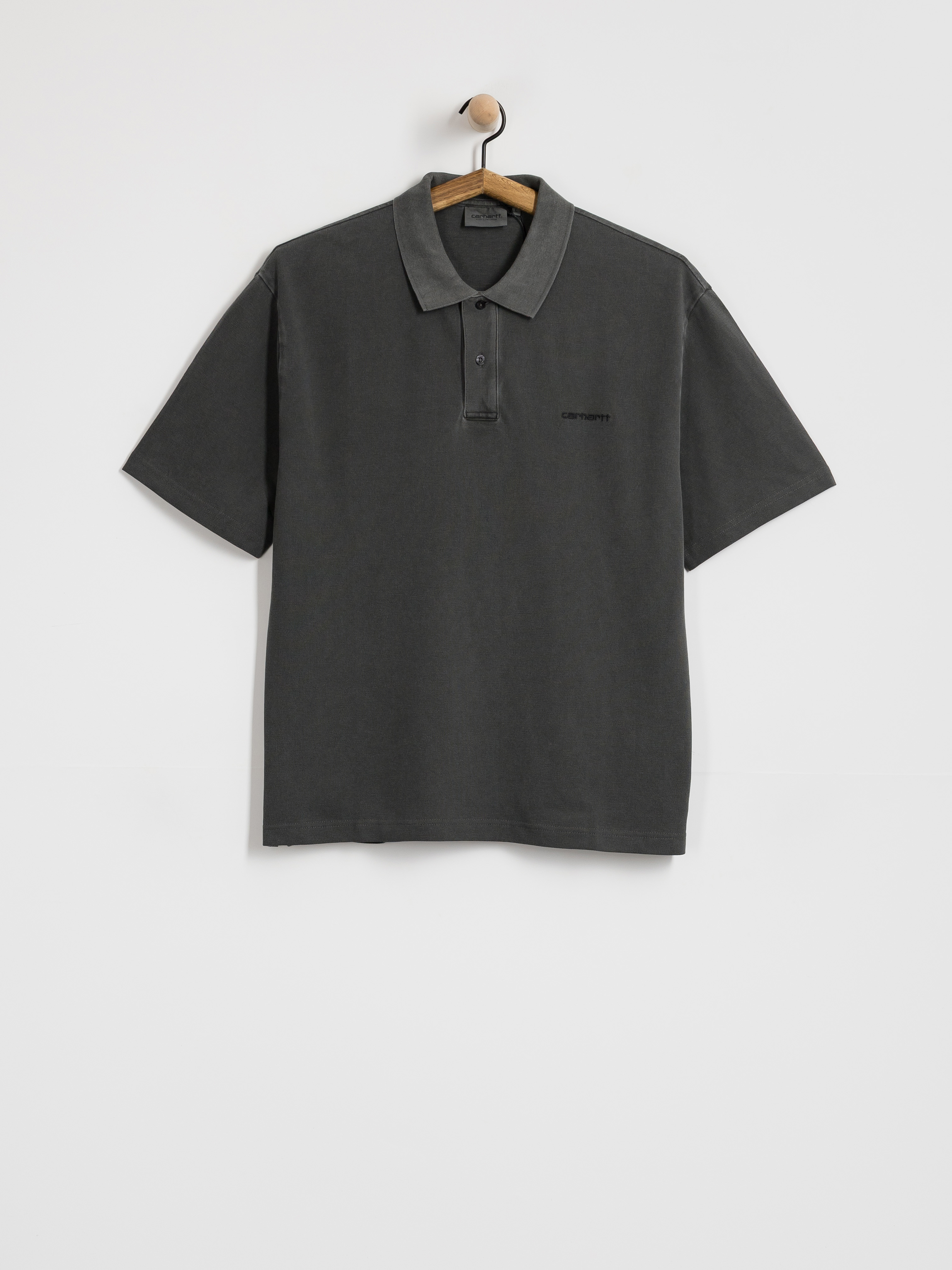 T-shirt Carhartt WIP Wayne Polo (black/garment dyed)