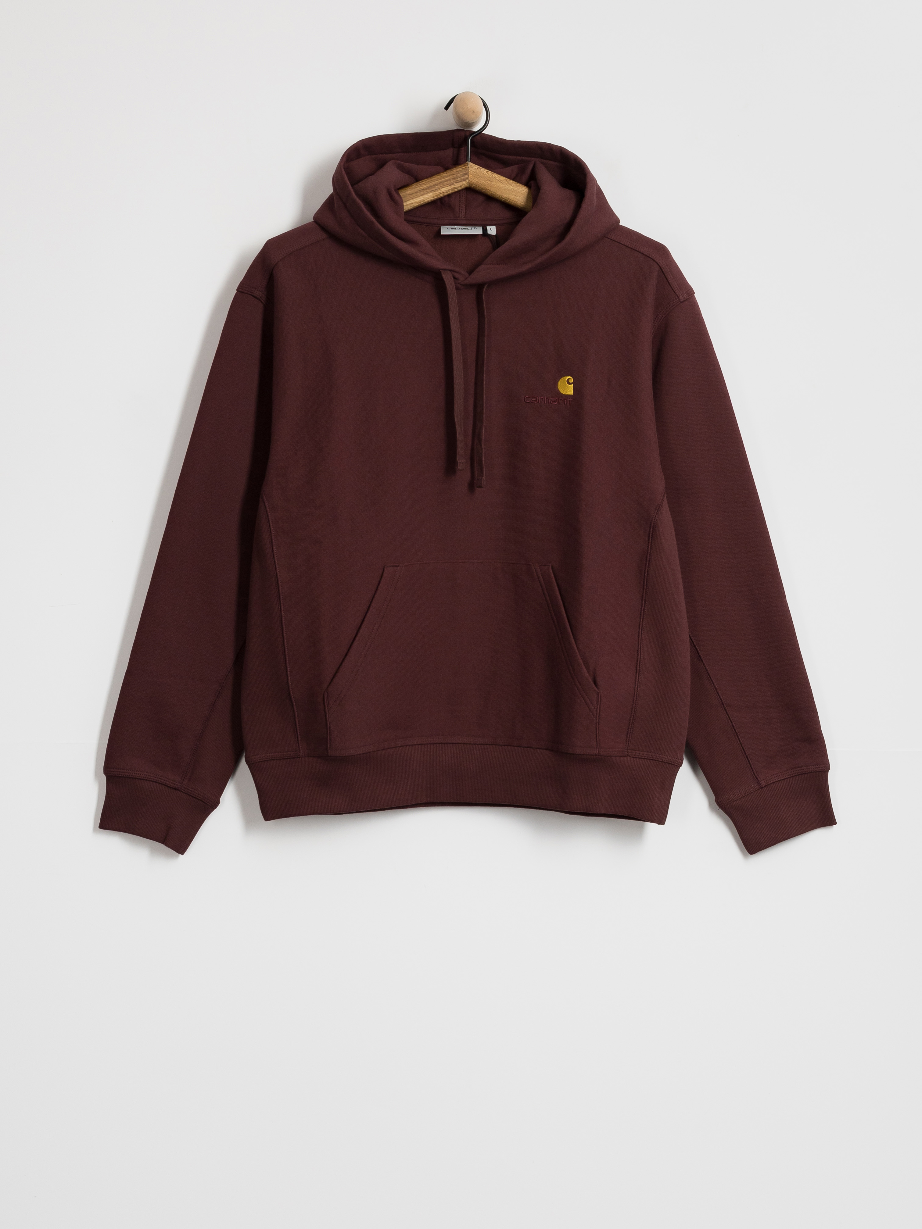 Bluza z kapturem Carhartt WIP American Script HD (amarone)