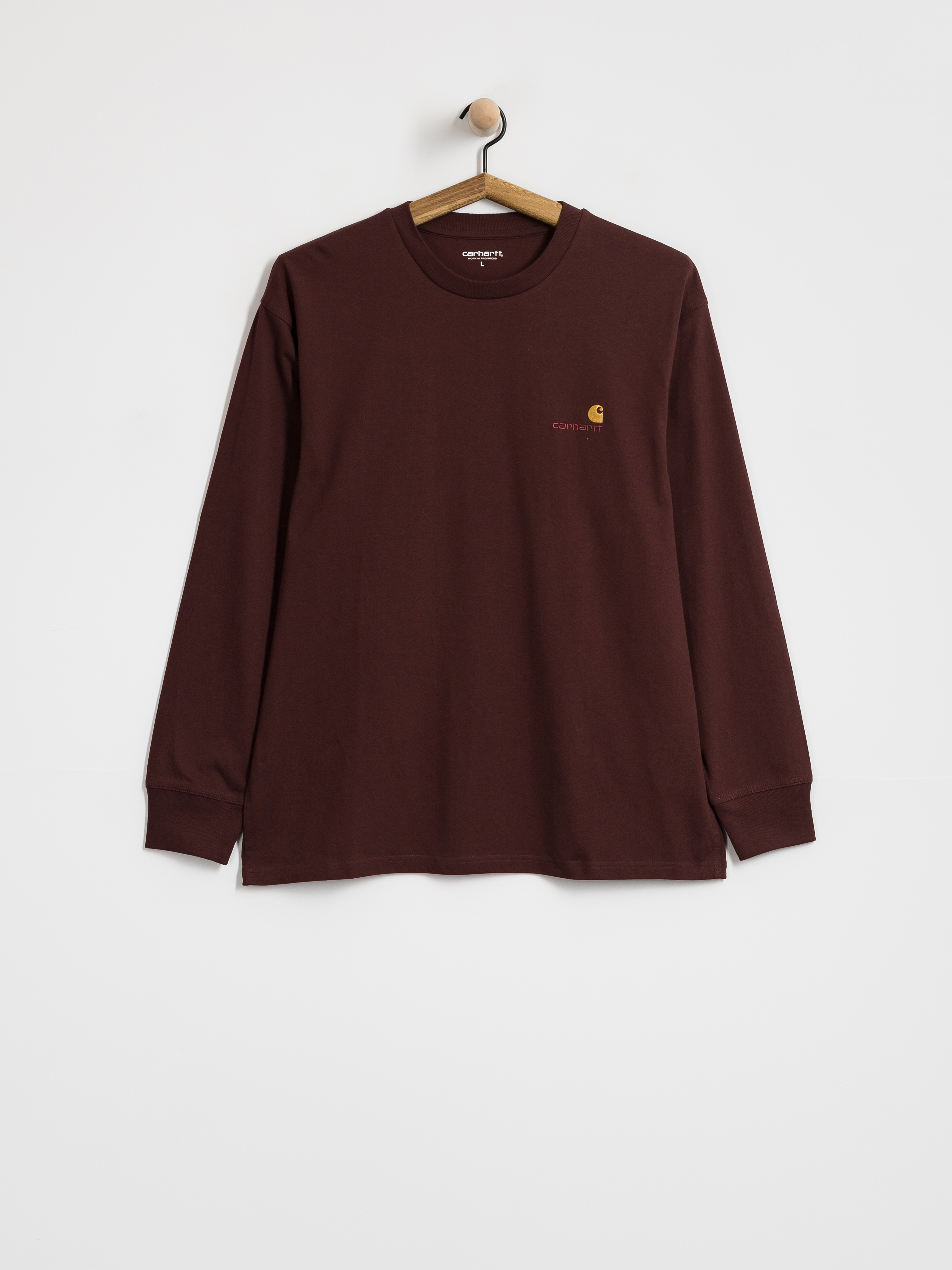Longsleeve Carhartt WIP American Script (amarone)
