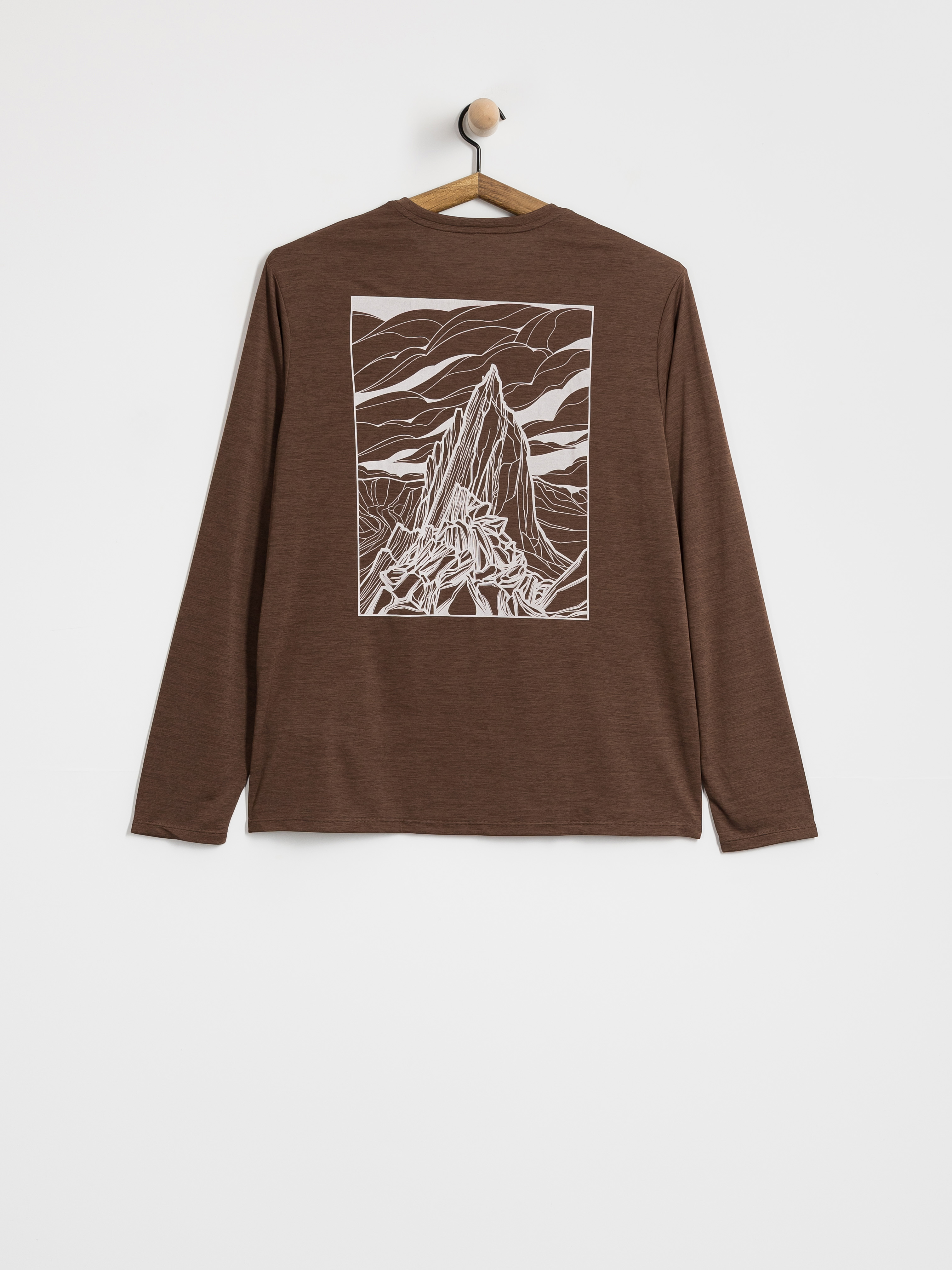 Longsleeve Patagonia Cap Cool Daily Cloud Crag (berm brown light berm brown x dye)