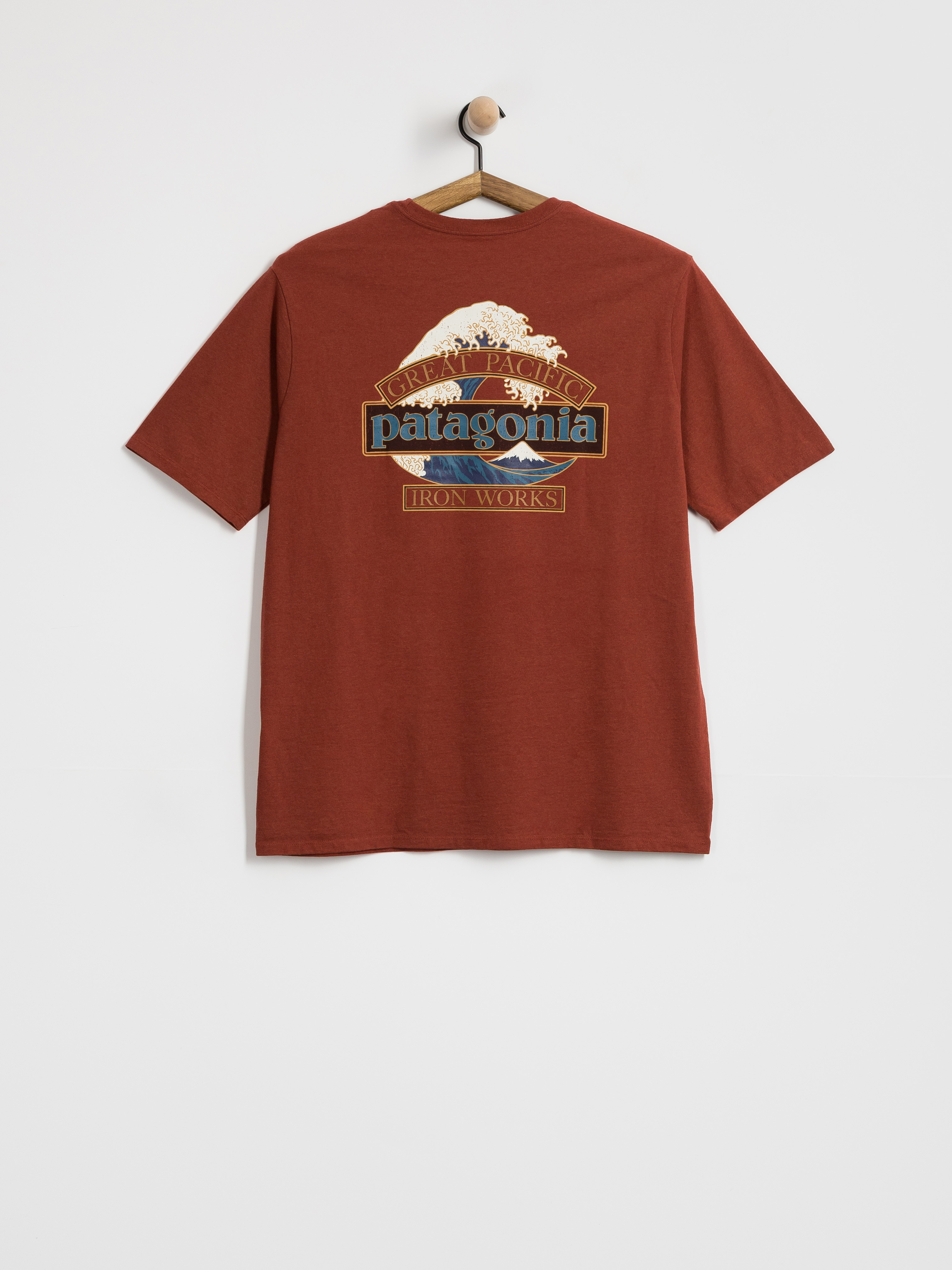 T-shirt Patagonia Great Waves Responsibili (rusty red)