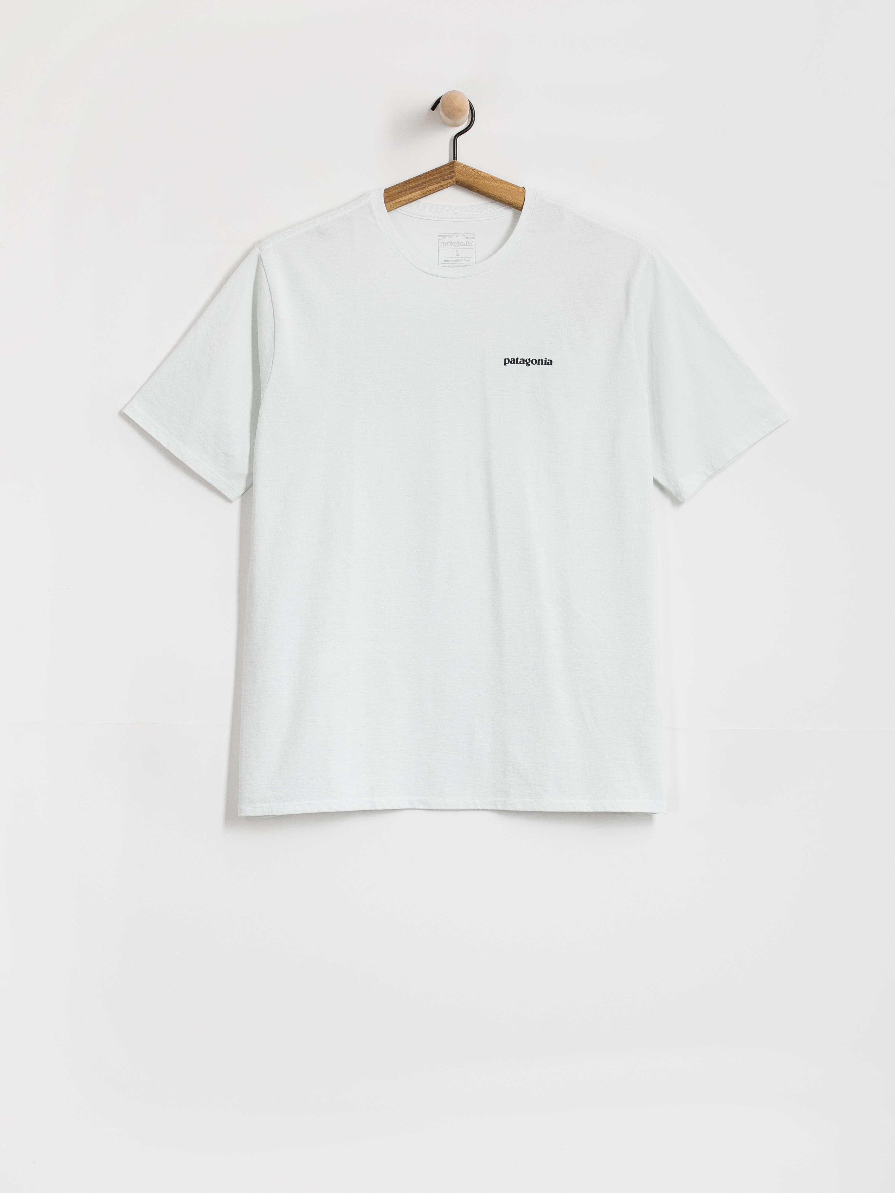 T-shirt Patagonia P 6 Logo Responsibili (fiber white)