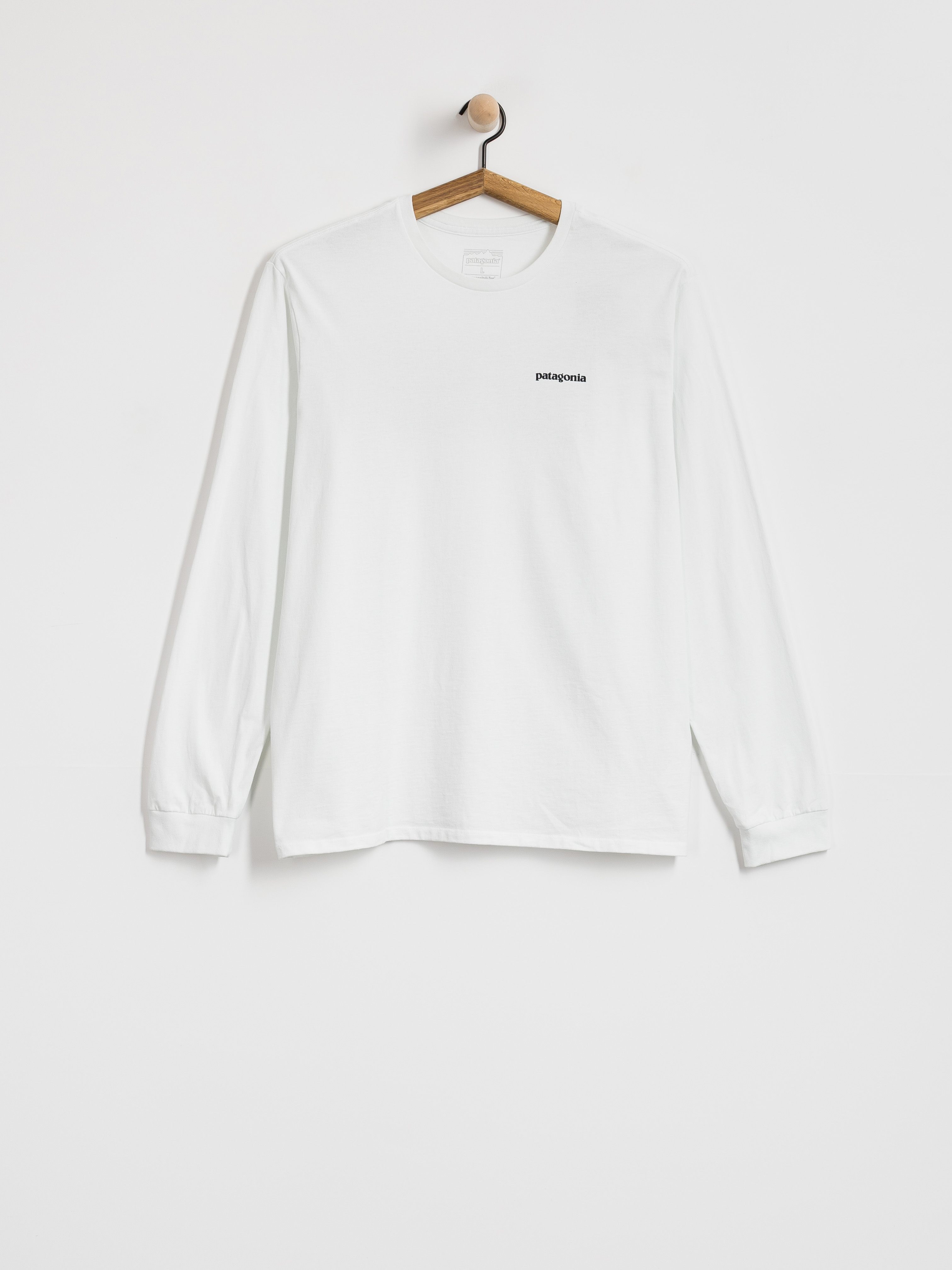 Longsleeve Patagonia P 6 Logo Responsibili (fiber white)