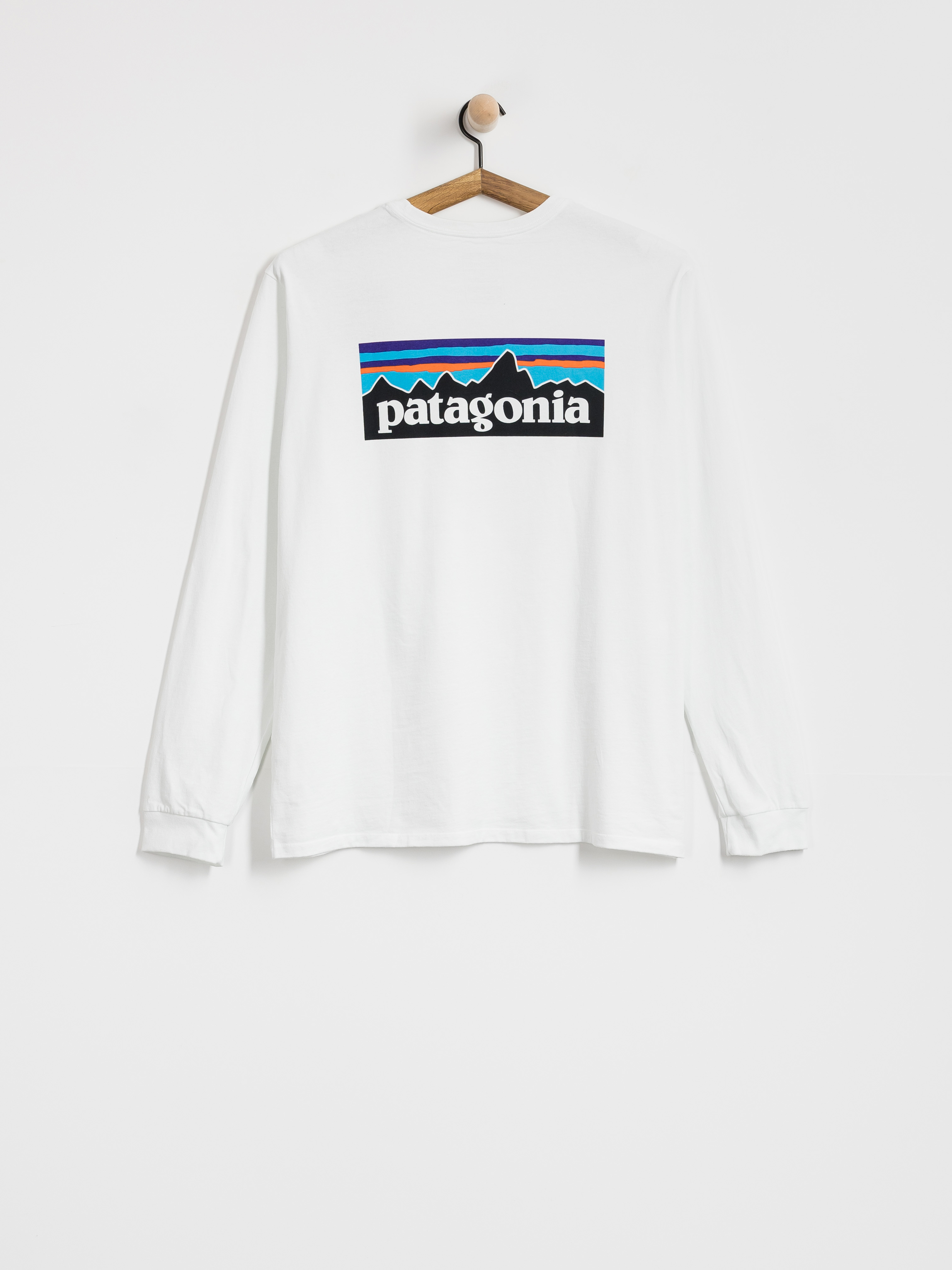Longsleeve Patagonia P 6 Logo Responsibili (fiber white)