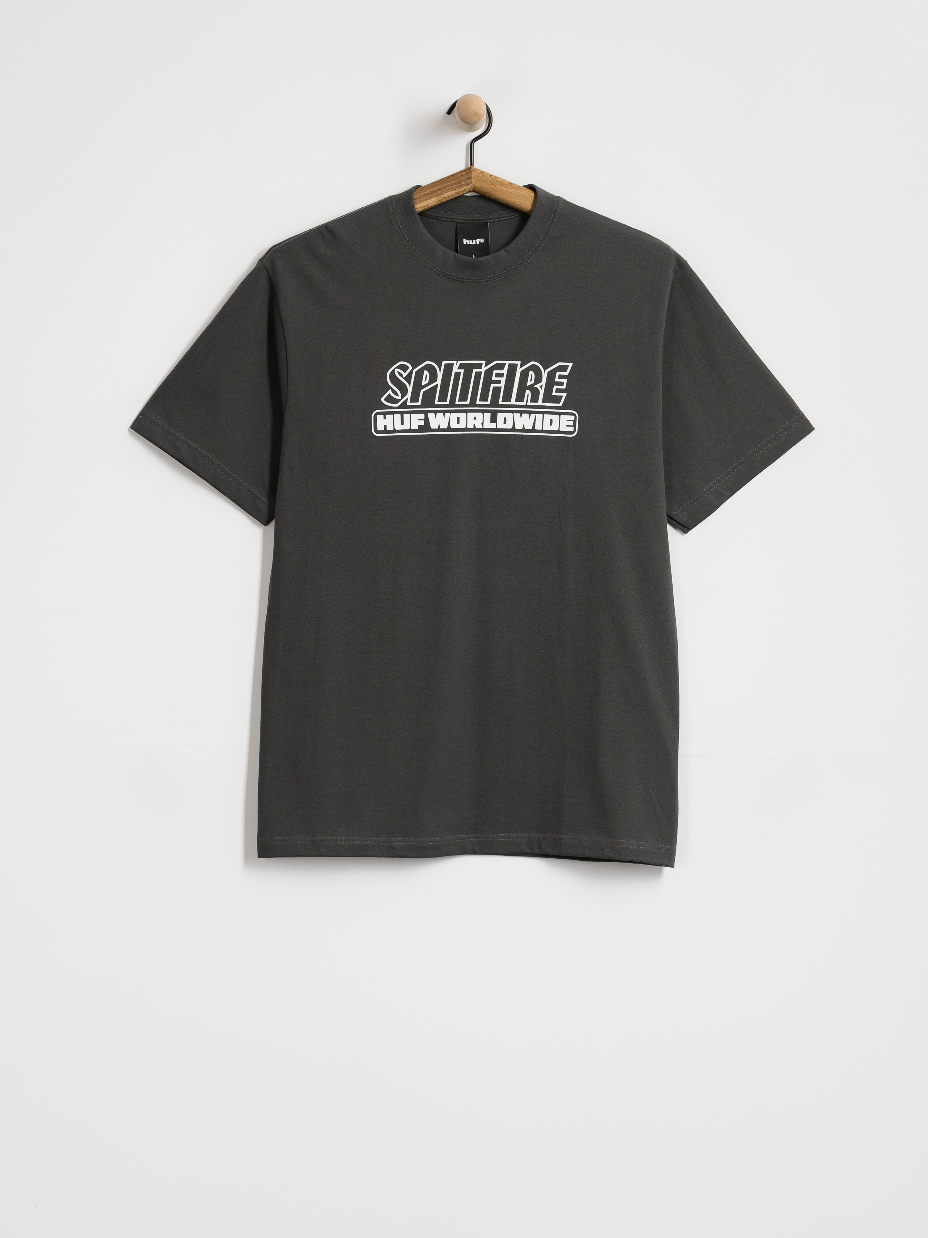 T-shirt HUF X Spitfire Burn (washed black)