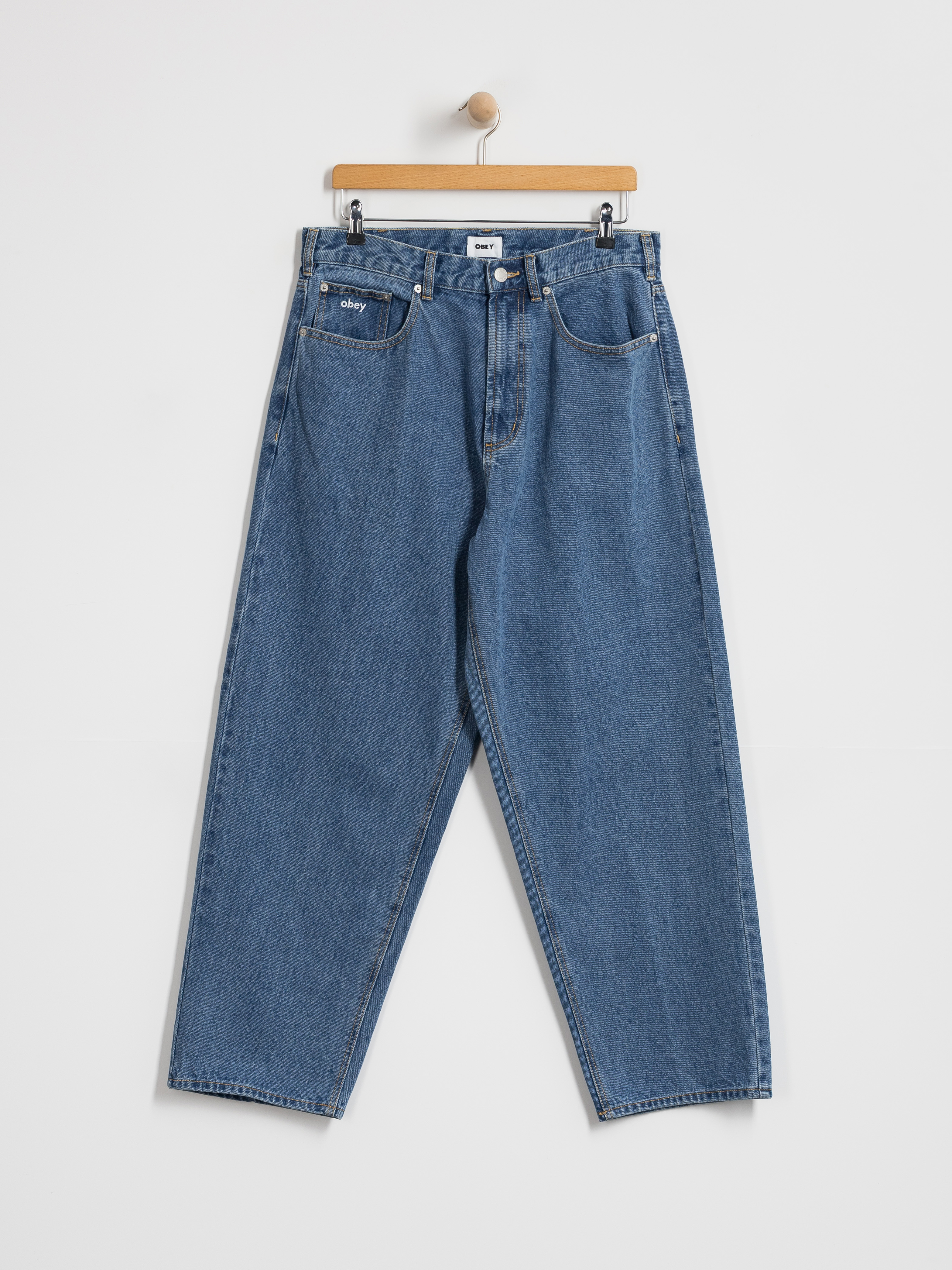 Spodnie OBEY Bigwig Baggy Denim (light indigo classic)