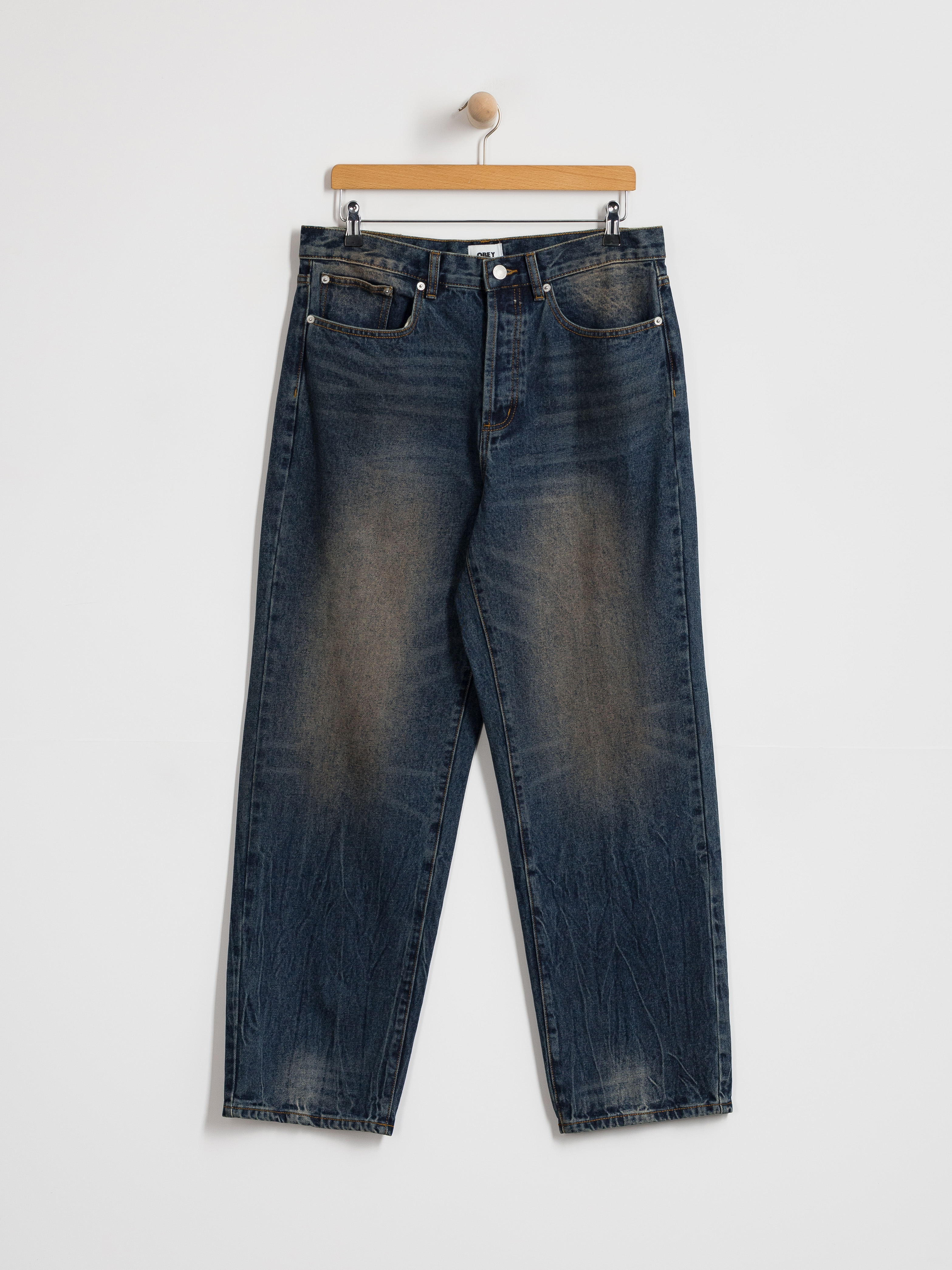 Spodnie OBEY Classic Baggy Denim (oil stained indigo)