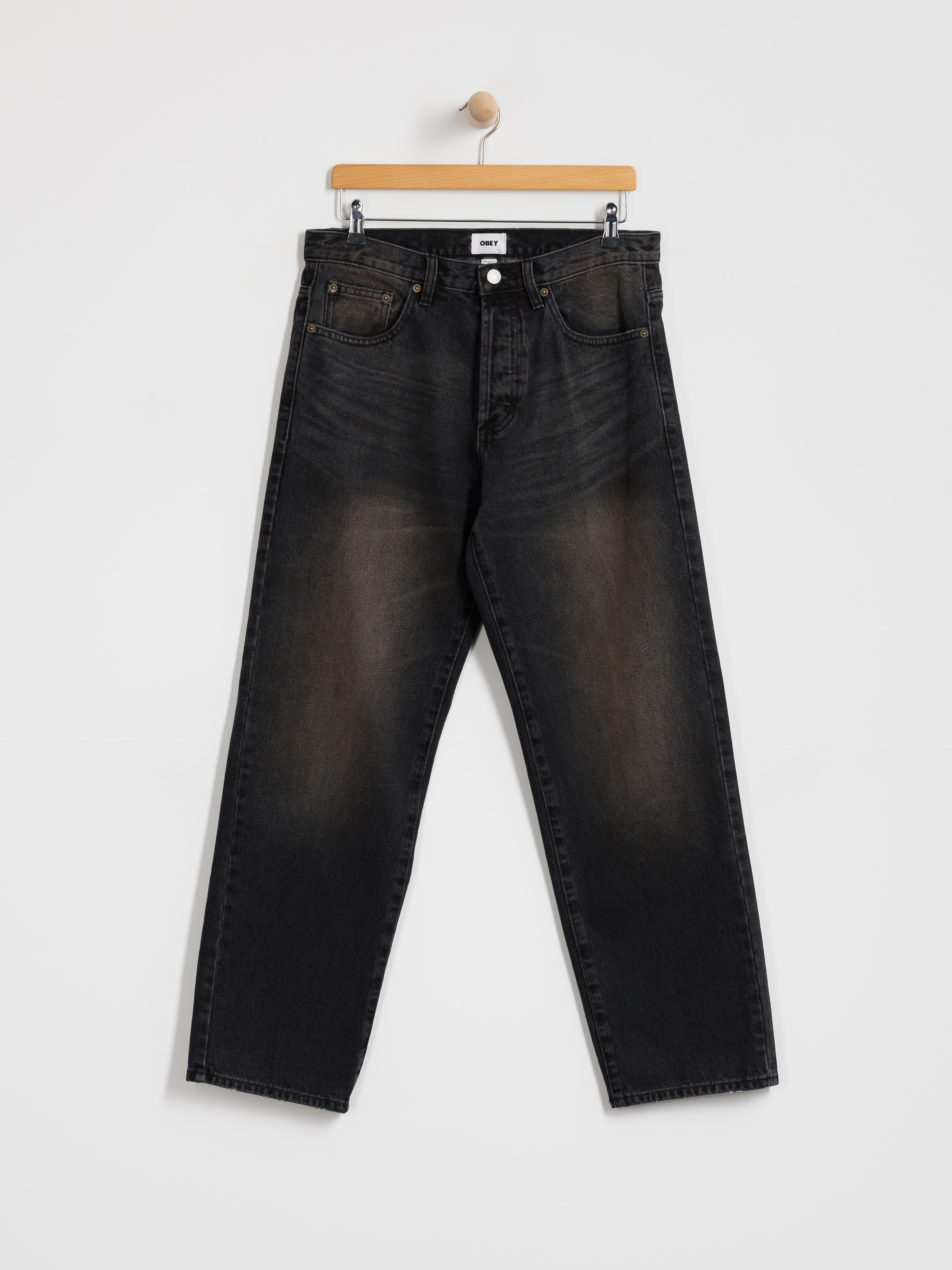 Spodnie OBEY Boxcar Straight Denim (oxidized black)