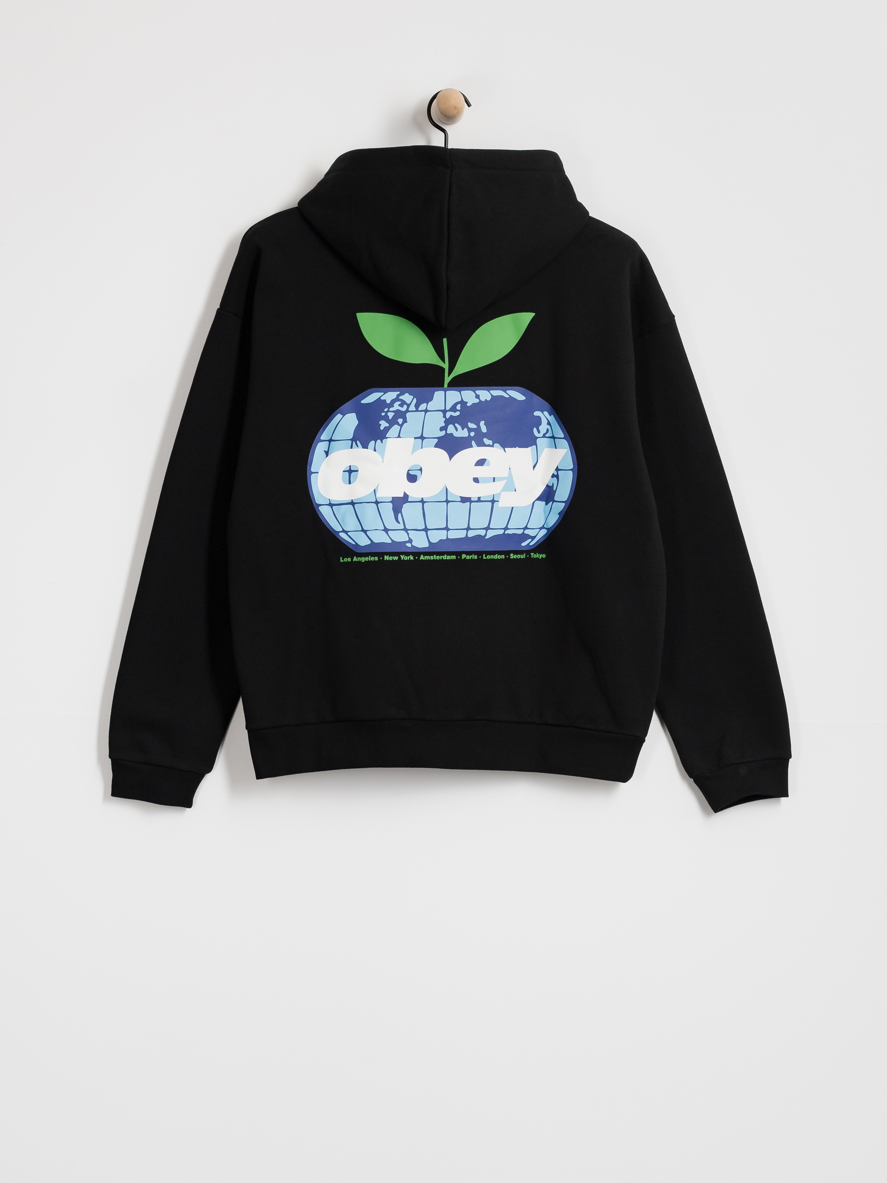 Bluza z kapturem OBEY Intercontinental Extra HD (black)