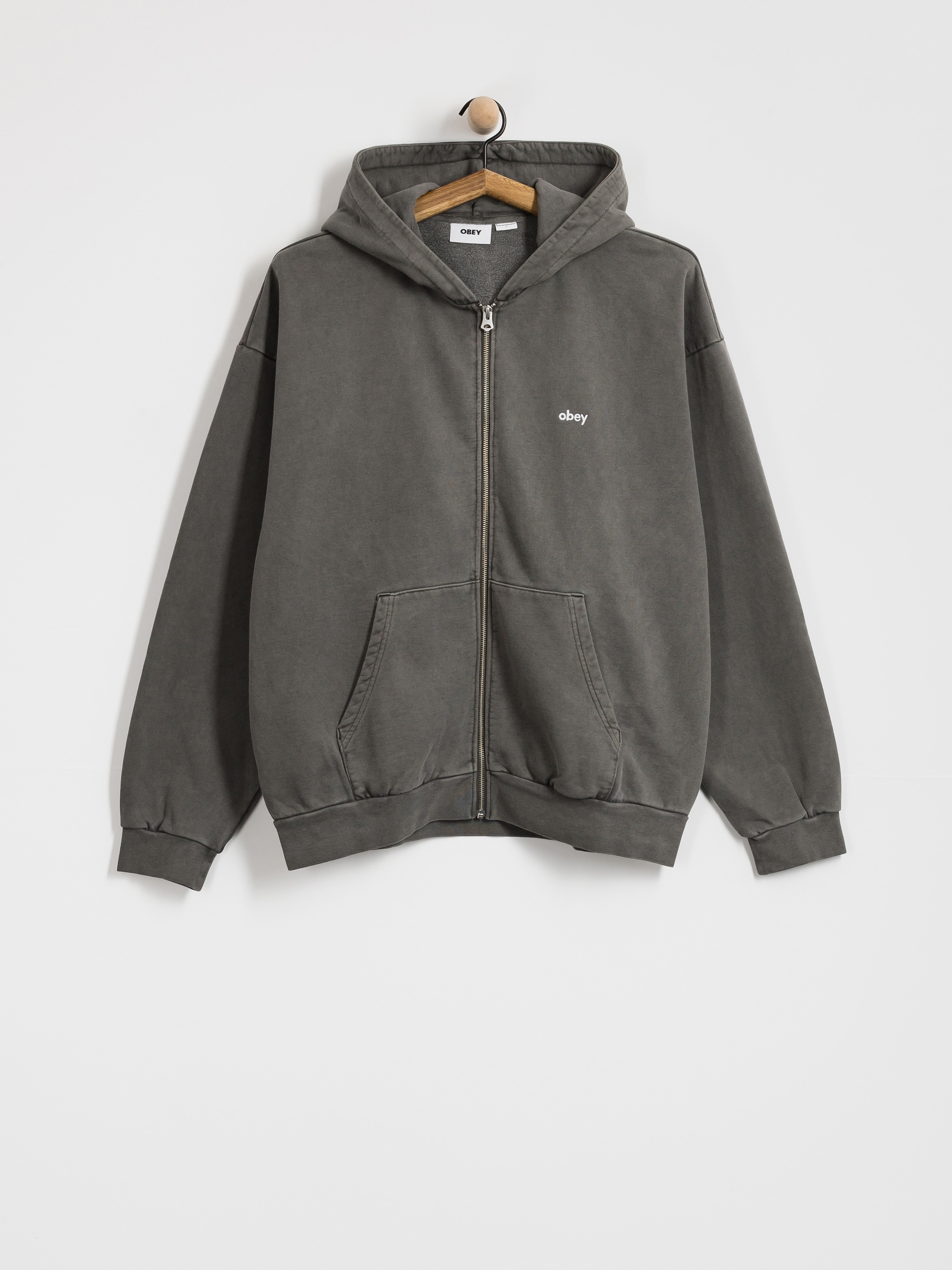 Bluza z kapturem OBEY Lowercase Pigment ZHD (pigment digital black)