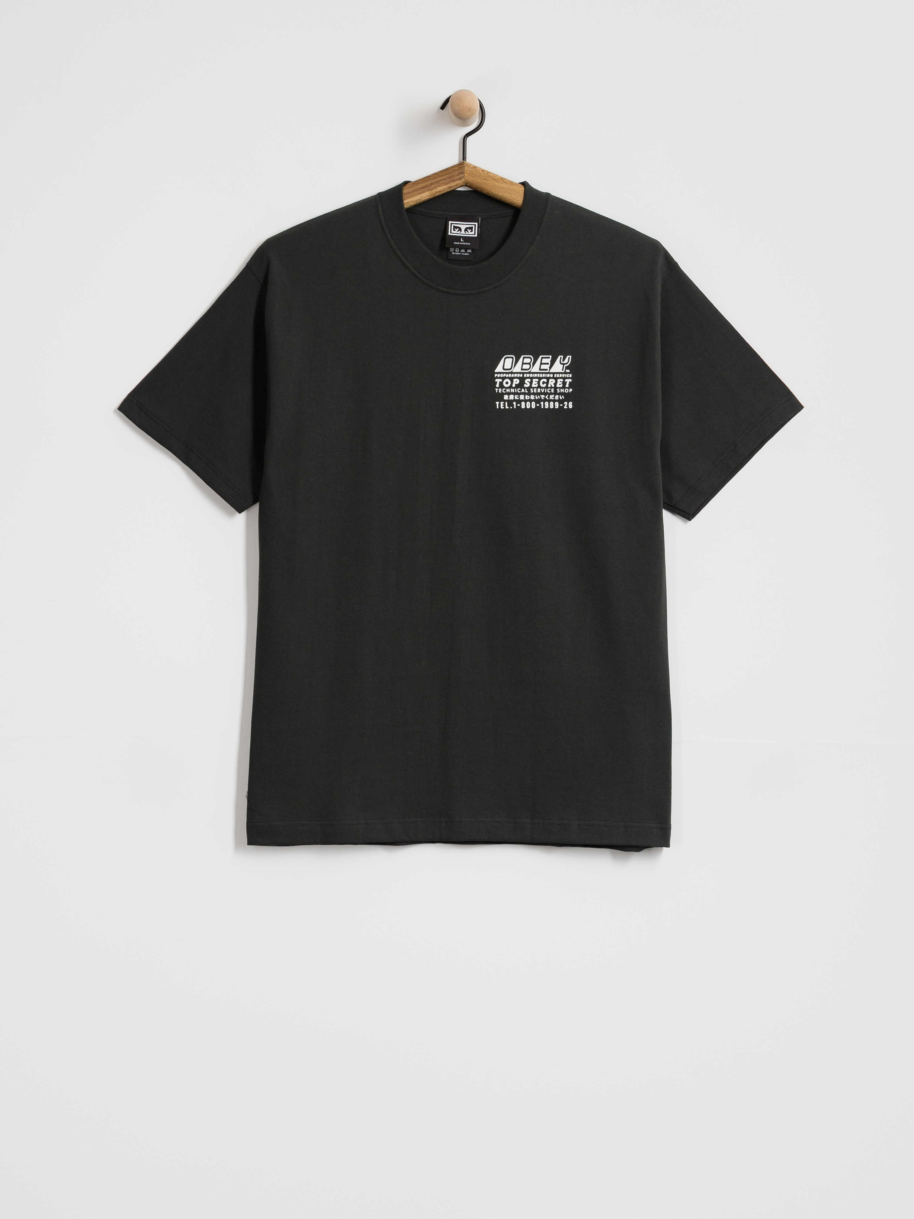 T-shirt OBEY Top Secret (vintage black)
