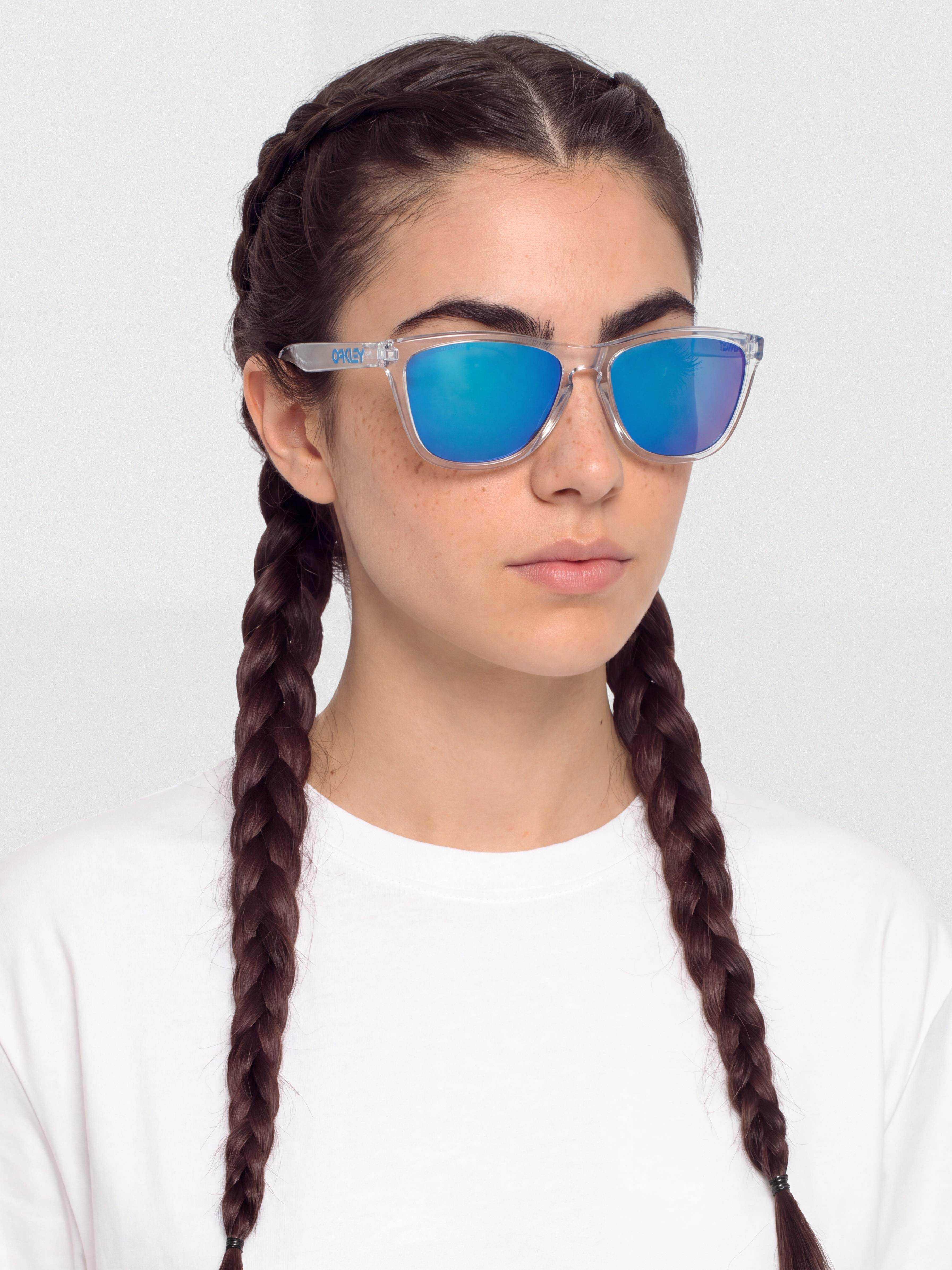 Okulary przeciwsłoneczne Oakley Frogskins (crystal clear/prizm sapphire)