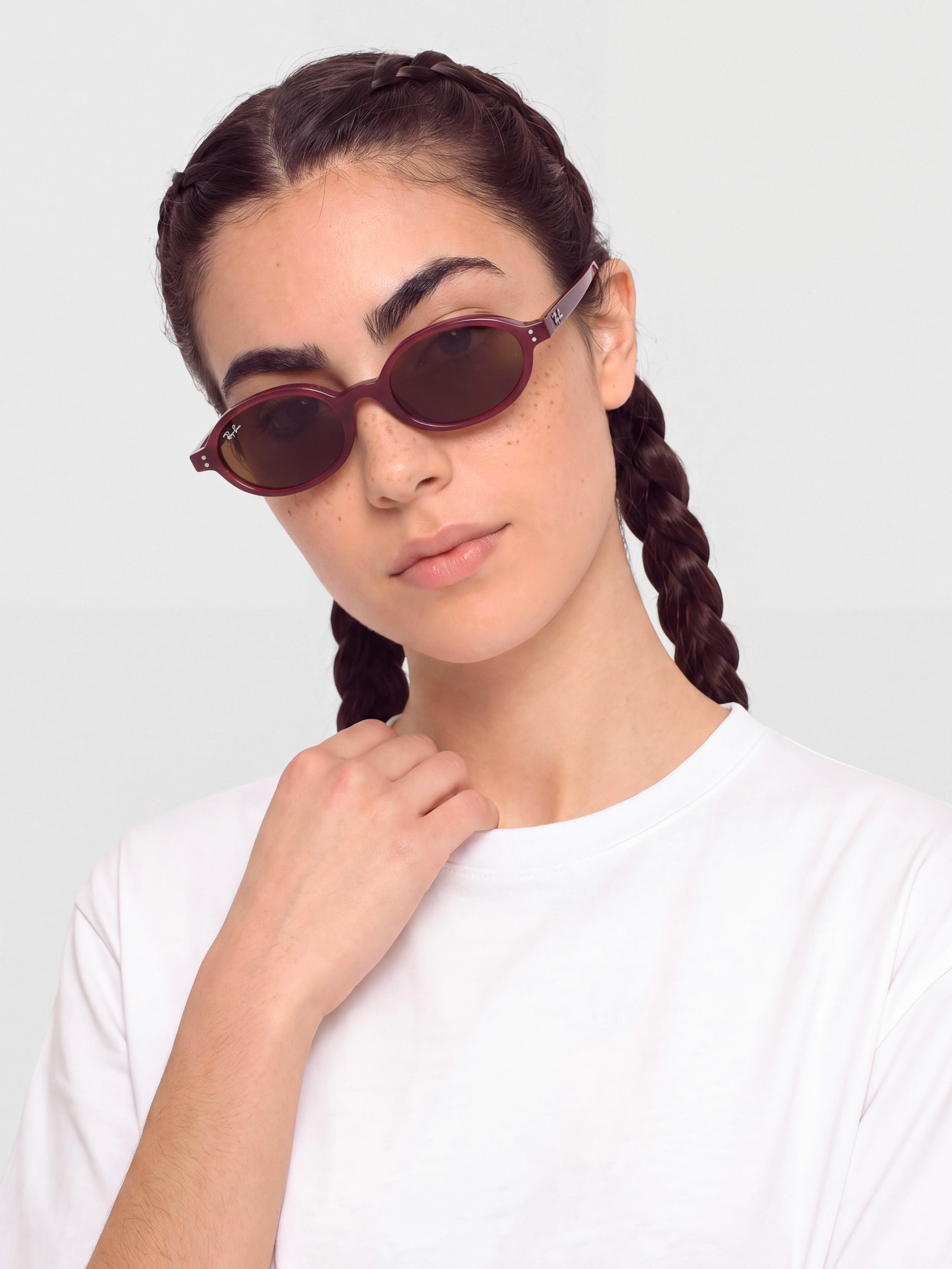 Okulary przeciwsłoneczne Ray-Ban Khal (polerowany fioletowe hawana/ciemnobrązowy)