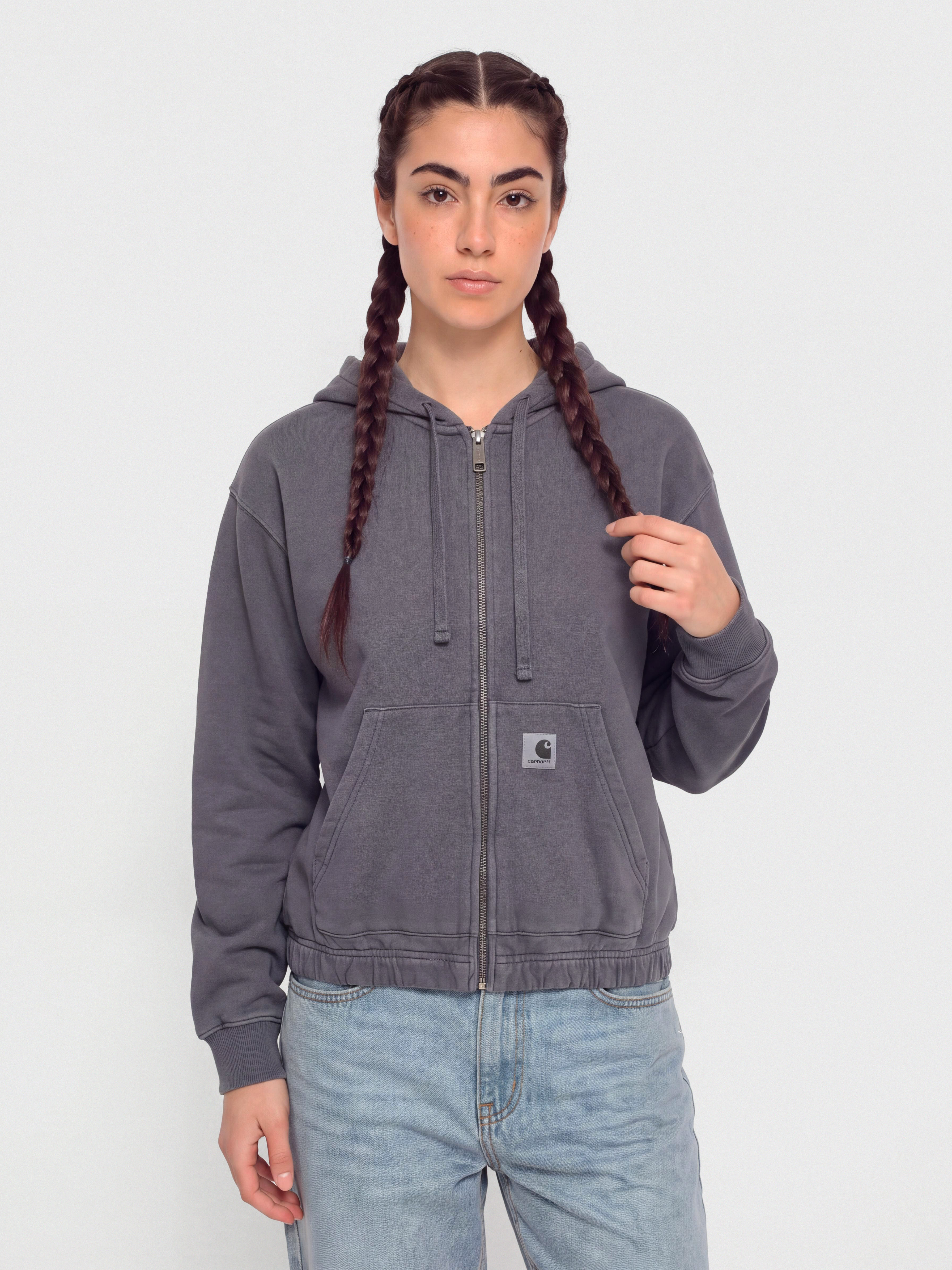 Bluza z kapturem Carhartt WIP Hoggard ZHD Wmn (shady purple)