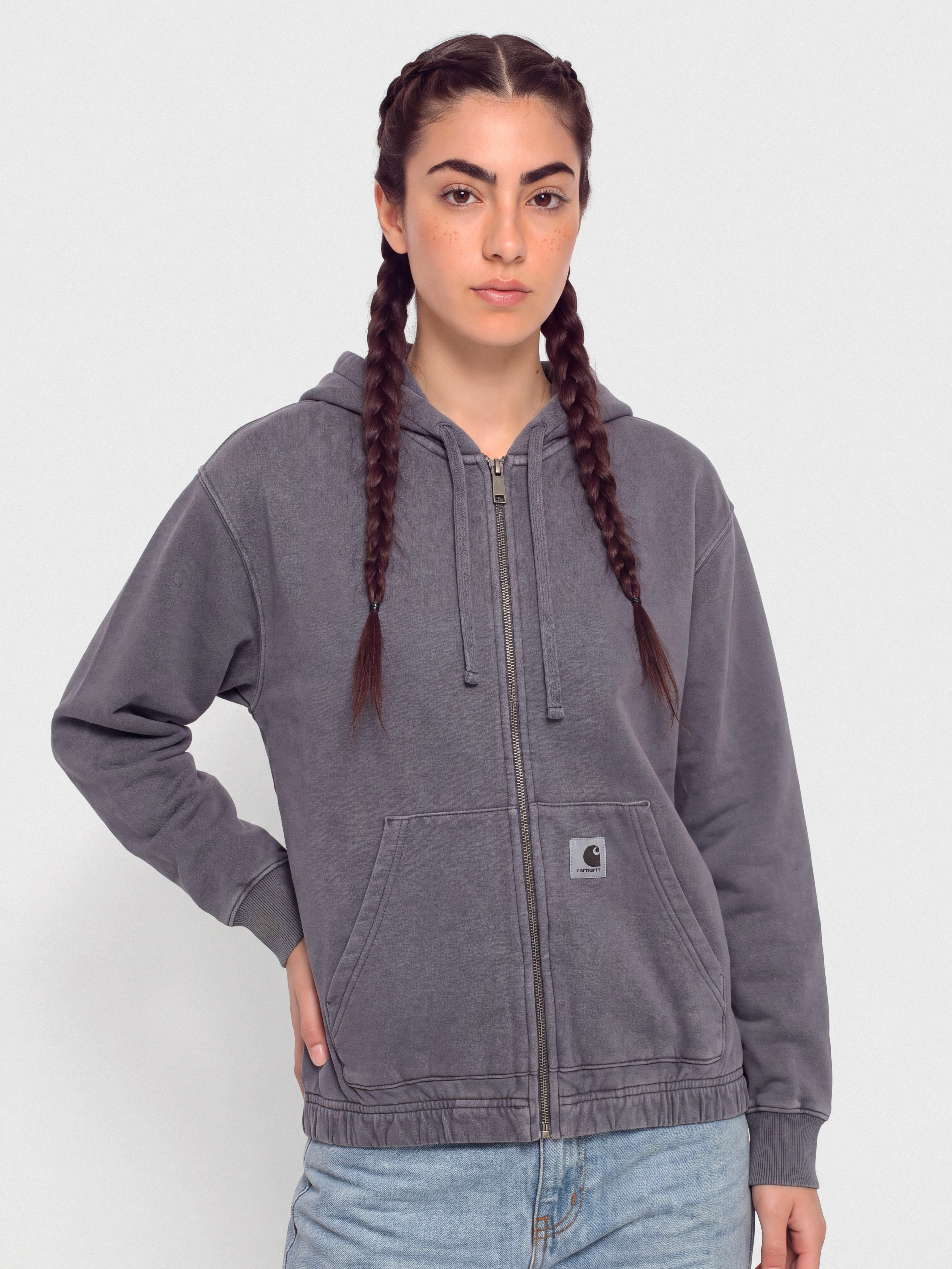 Bluza z kapturem Carhartt WIP Hoggard ZHD Wmn (shady purple)