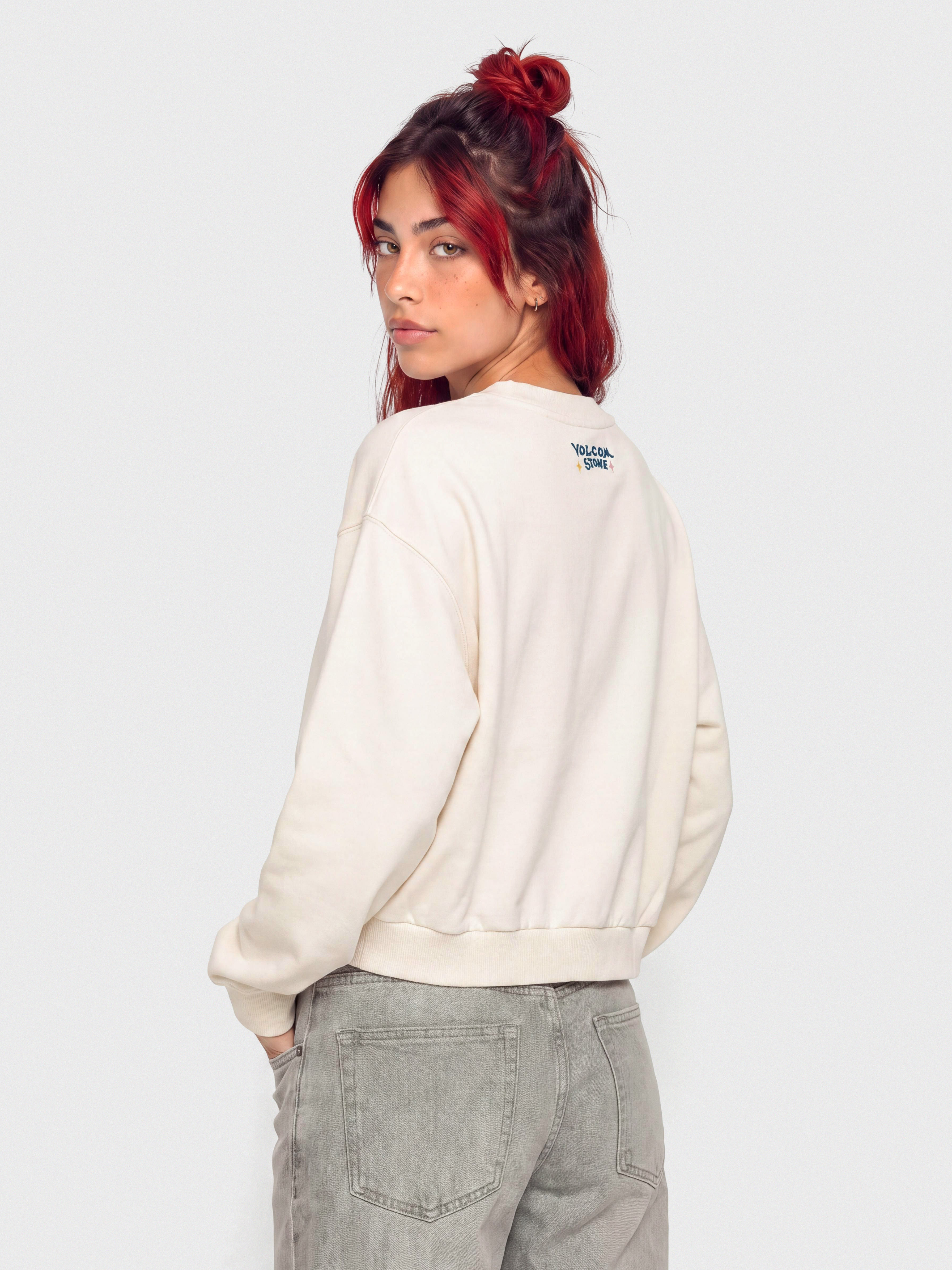 Bluza Volcom Fa Bruno Lucas Crew Wmn (off white)