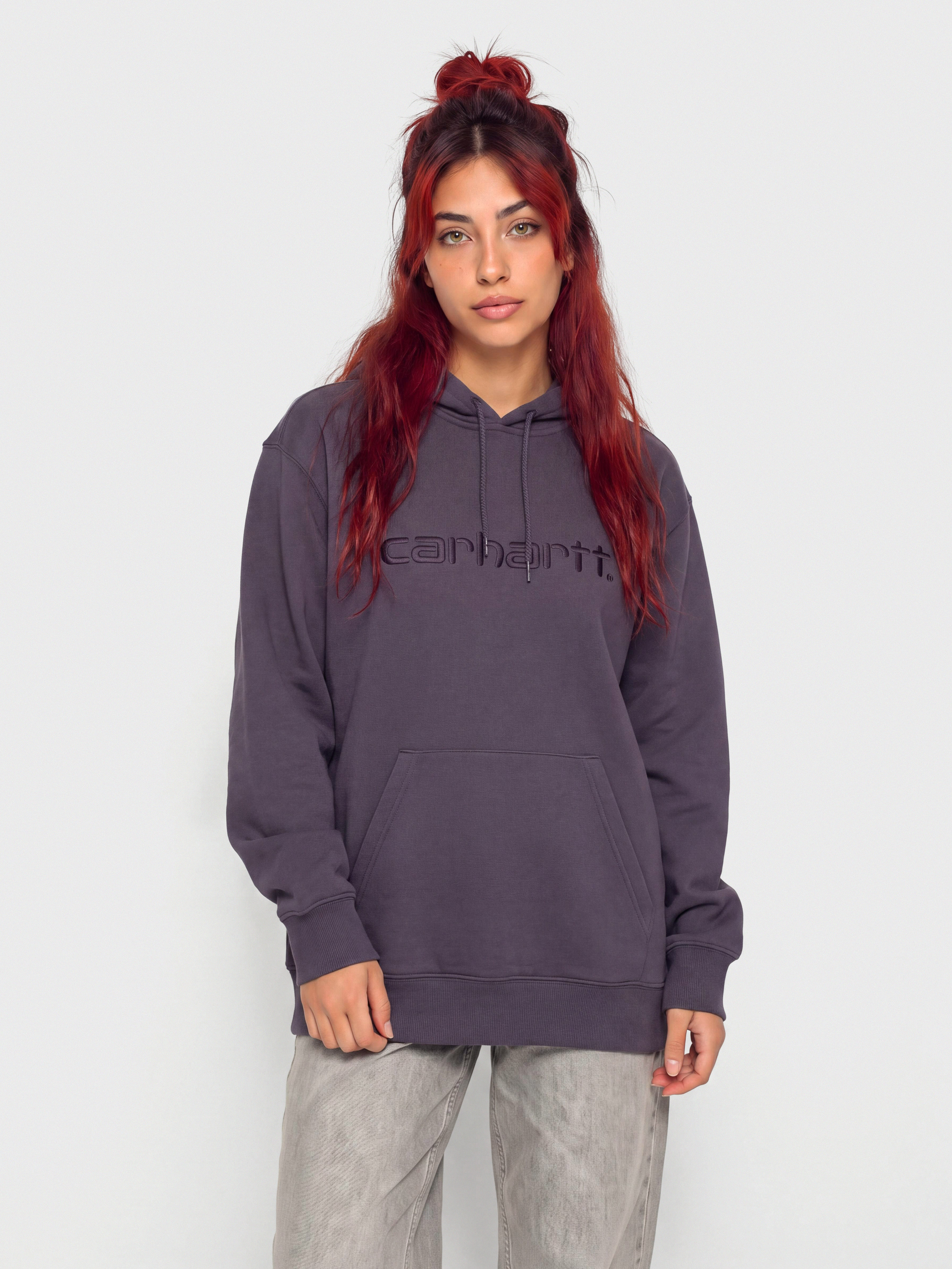 Bluza z kapturem Carhartt WIP Carhartt HD Wmn (shady purple/dark navy)
