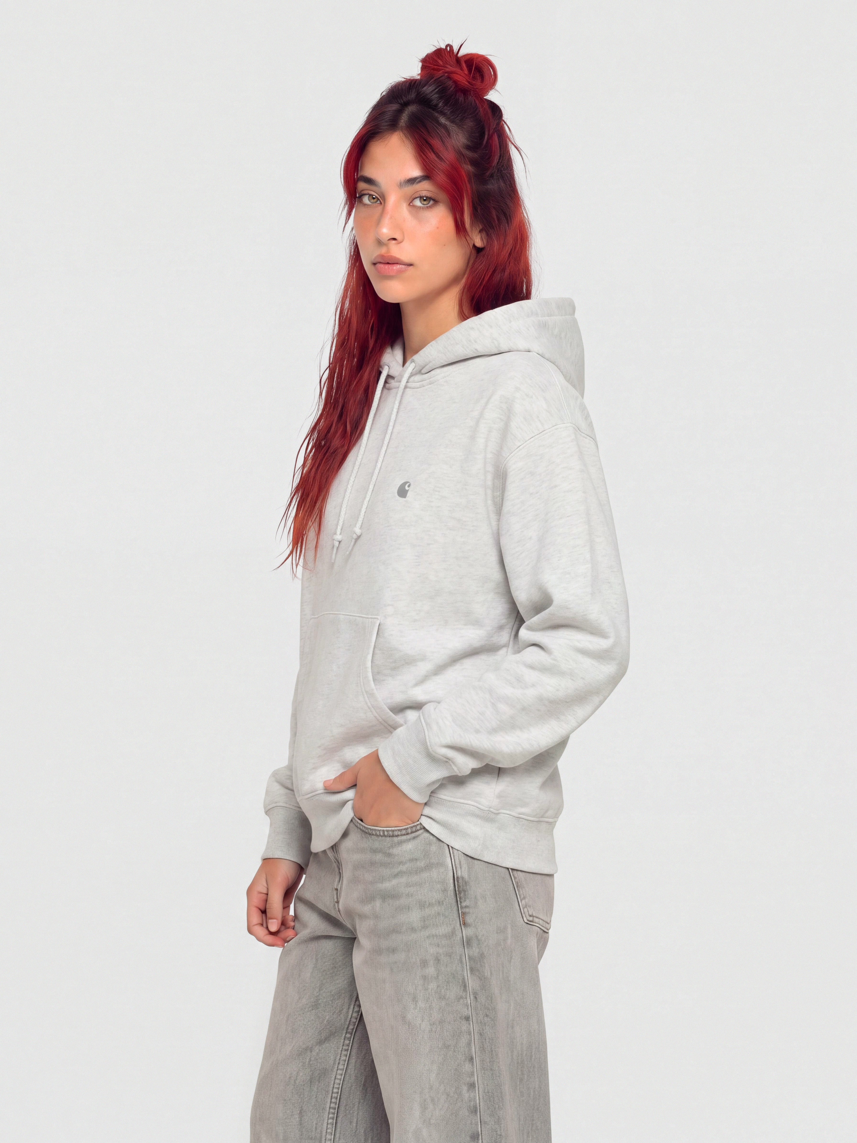 Bluza z kapturem Carhartt WIP Casey HD Wmn (ash heather/silver)