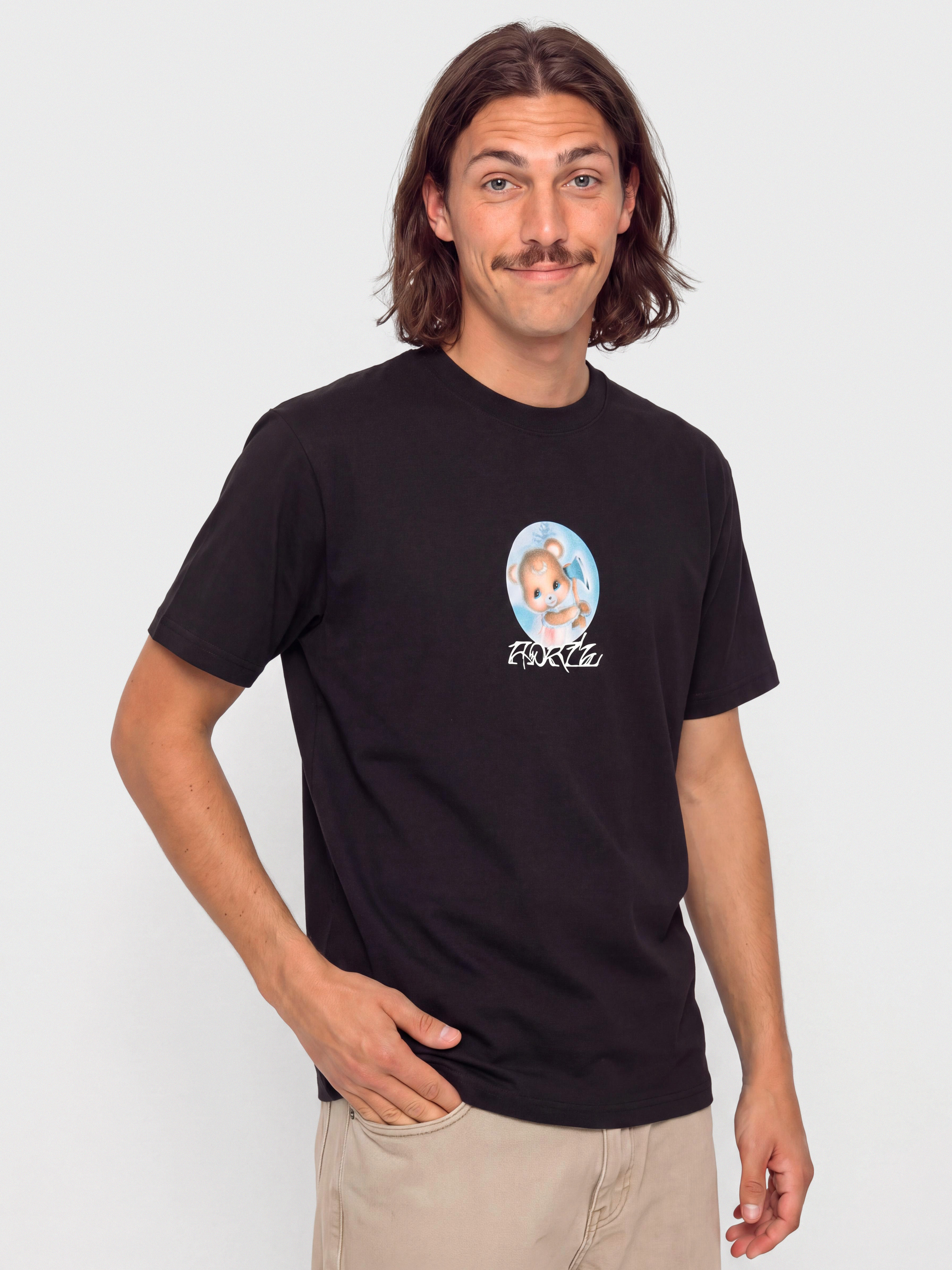 T-shirt April Skateboards Bear (black)