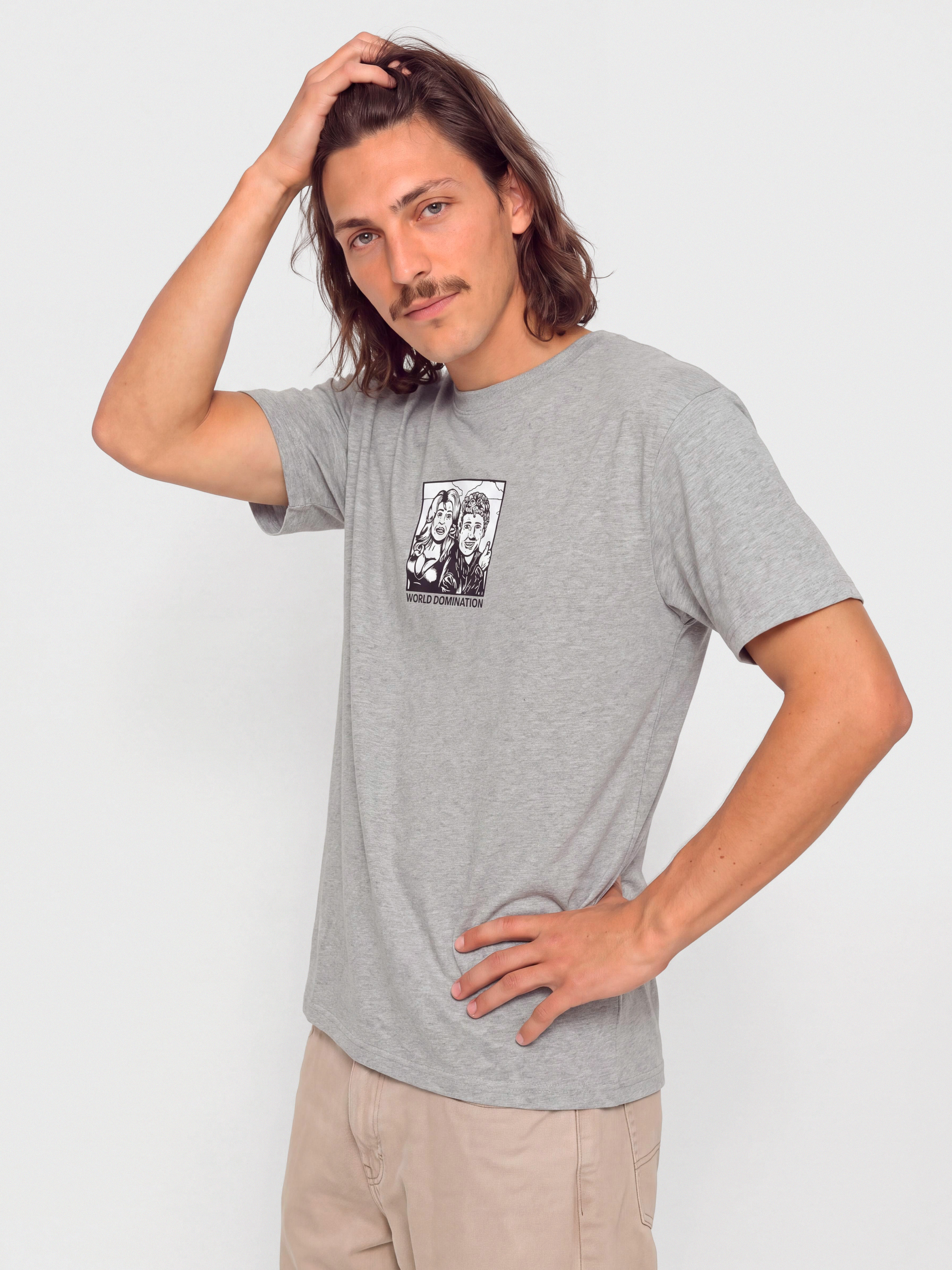 T-shirt Polar Skate World Domination (heather grey)