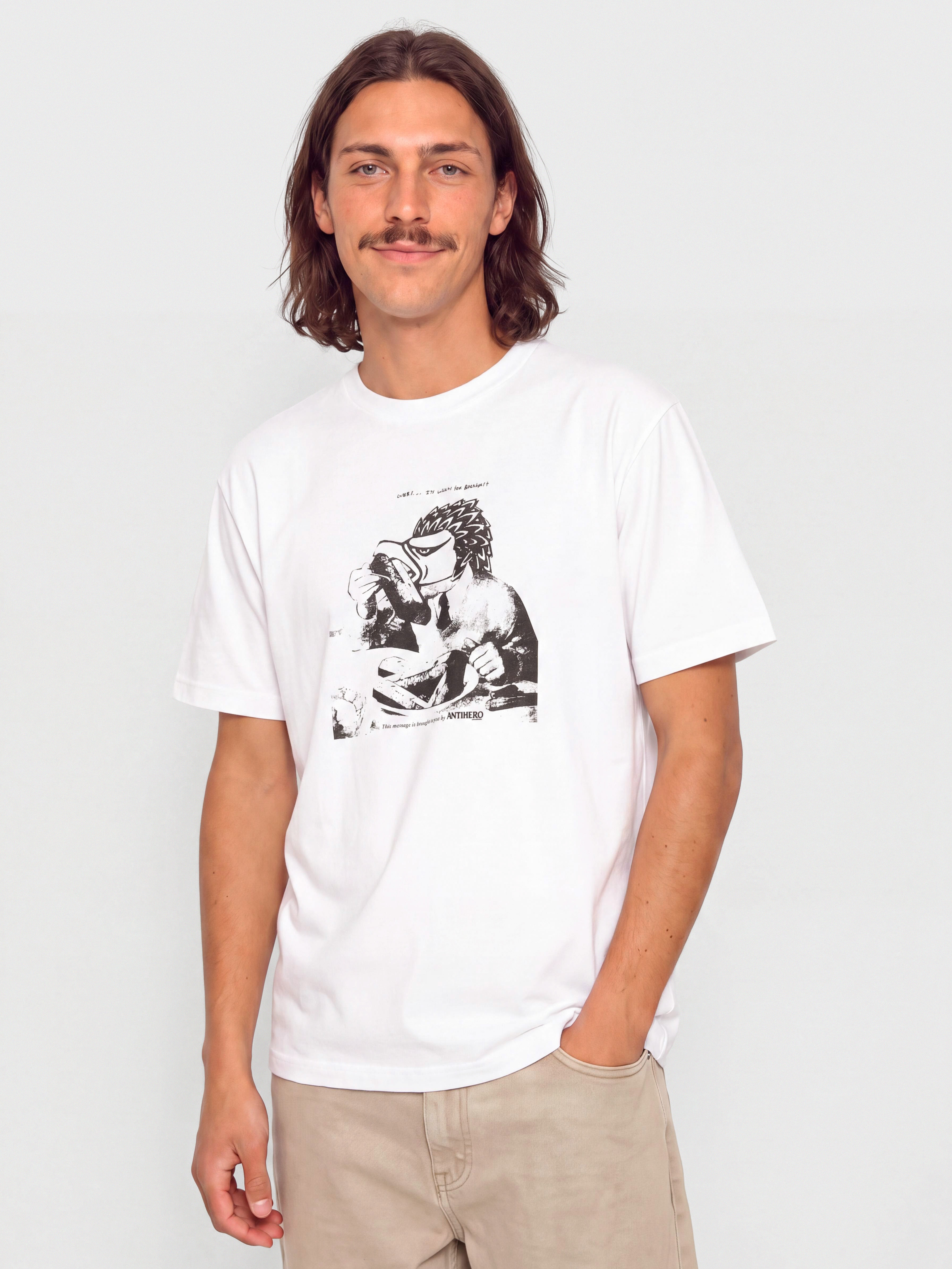 T-shirt Antihero Tasty Curbs (white w/black tonal print)