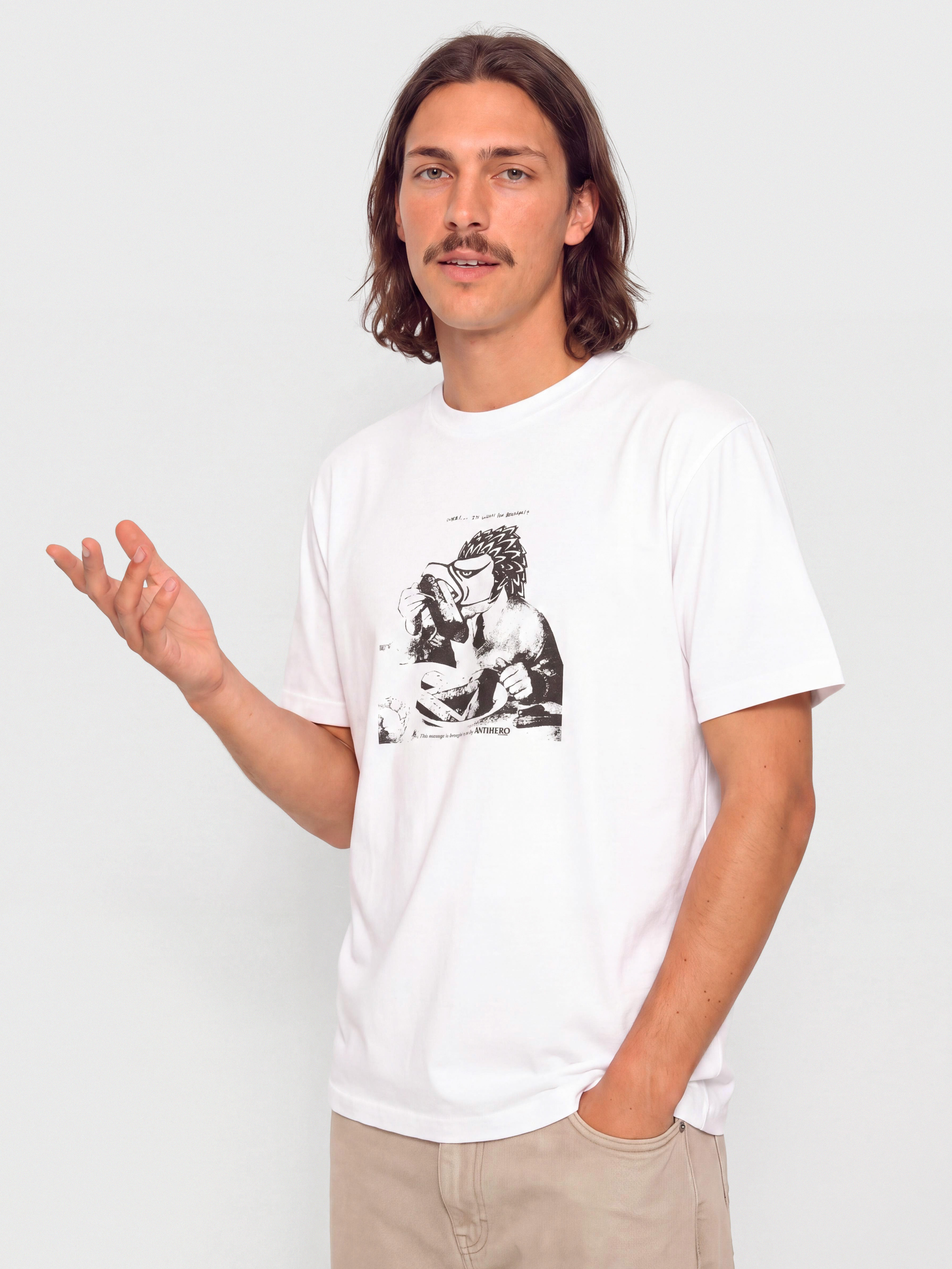 T-shirt Antihero Tasty Curbs (white w/black tonal print)