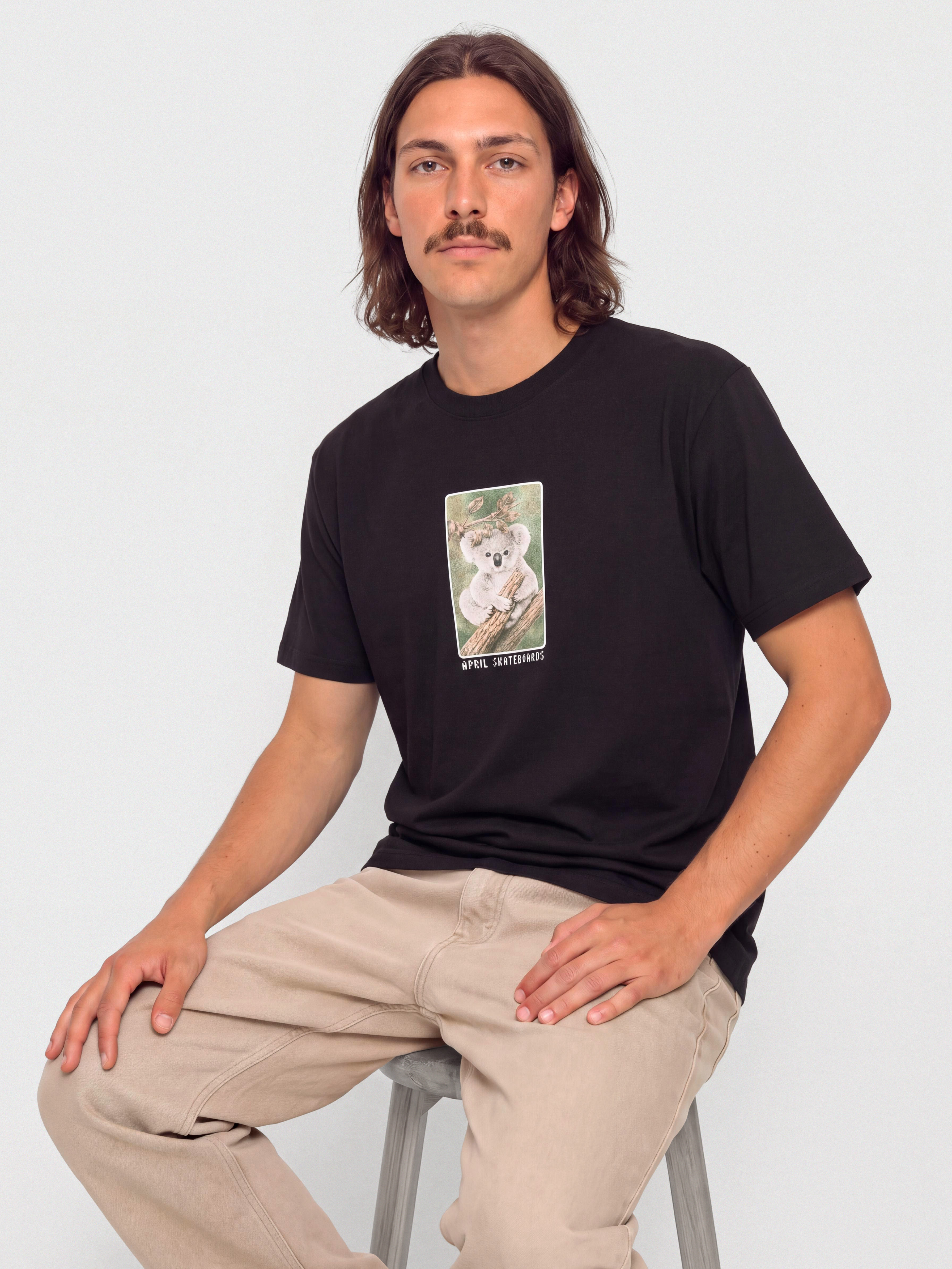 T-shirt April Skateboards Marsupial (black)