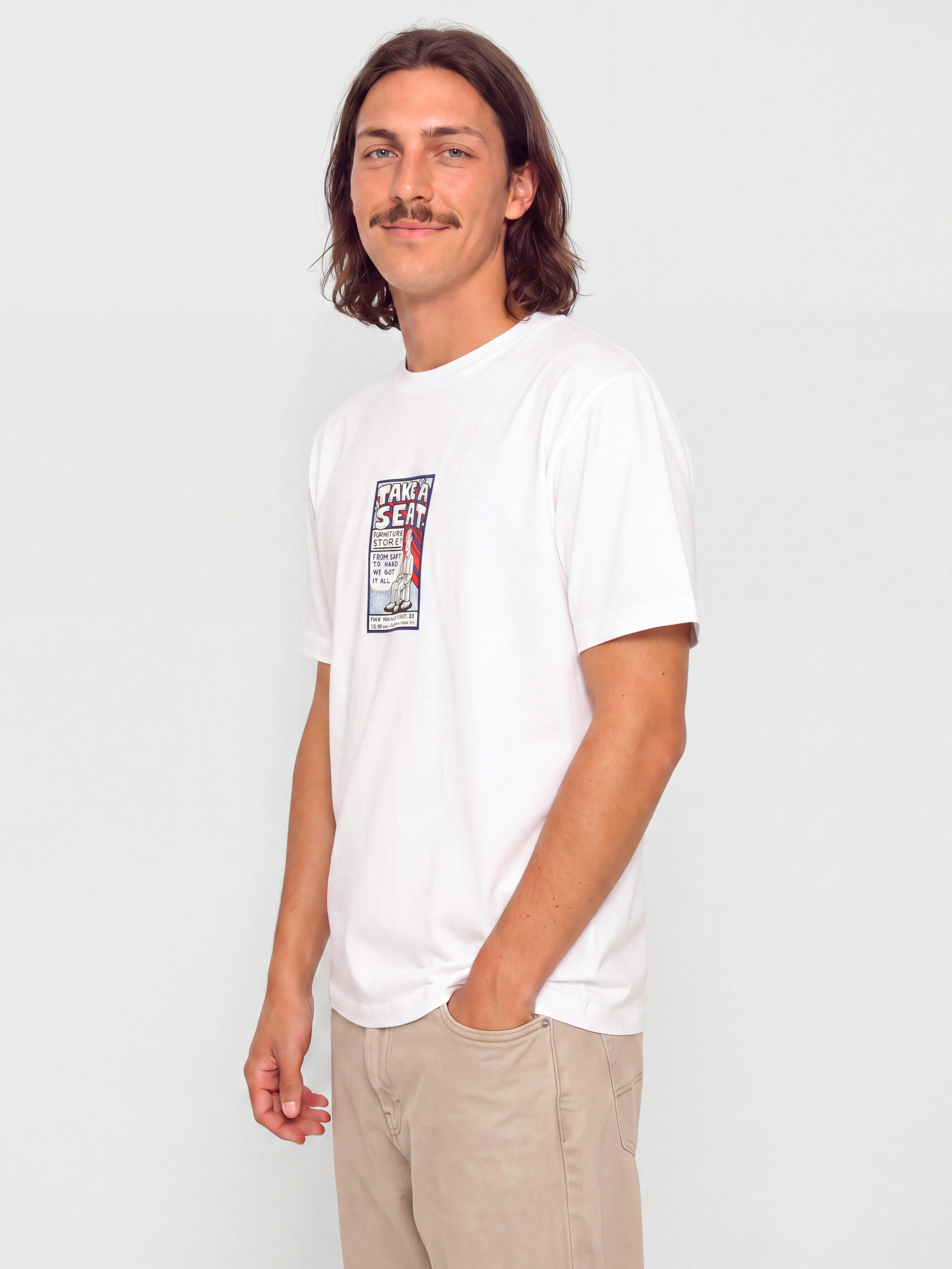 T-shirt Polar Skate Take A Seat (white)